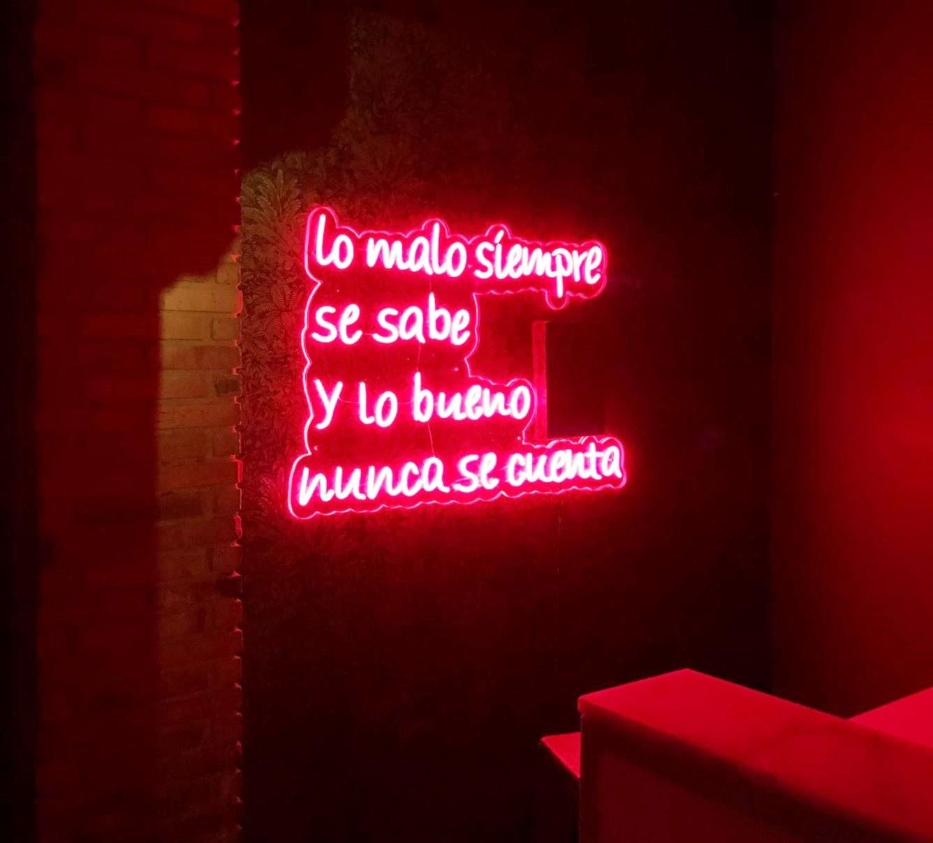 Letrero de neón flex