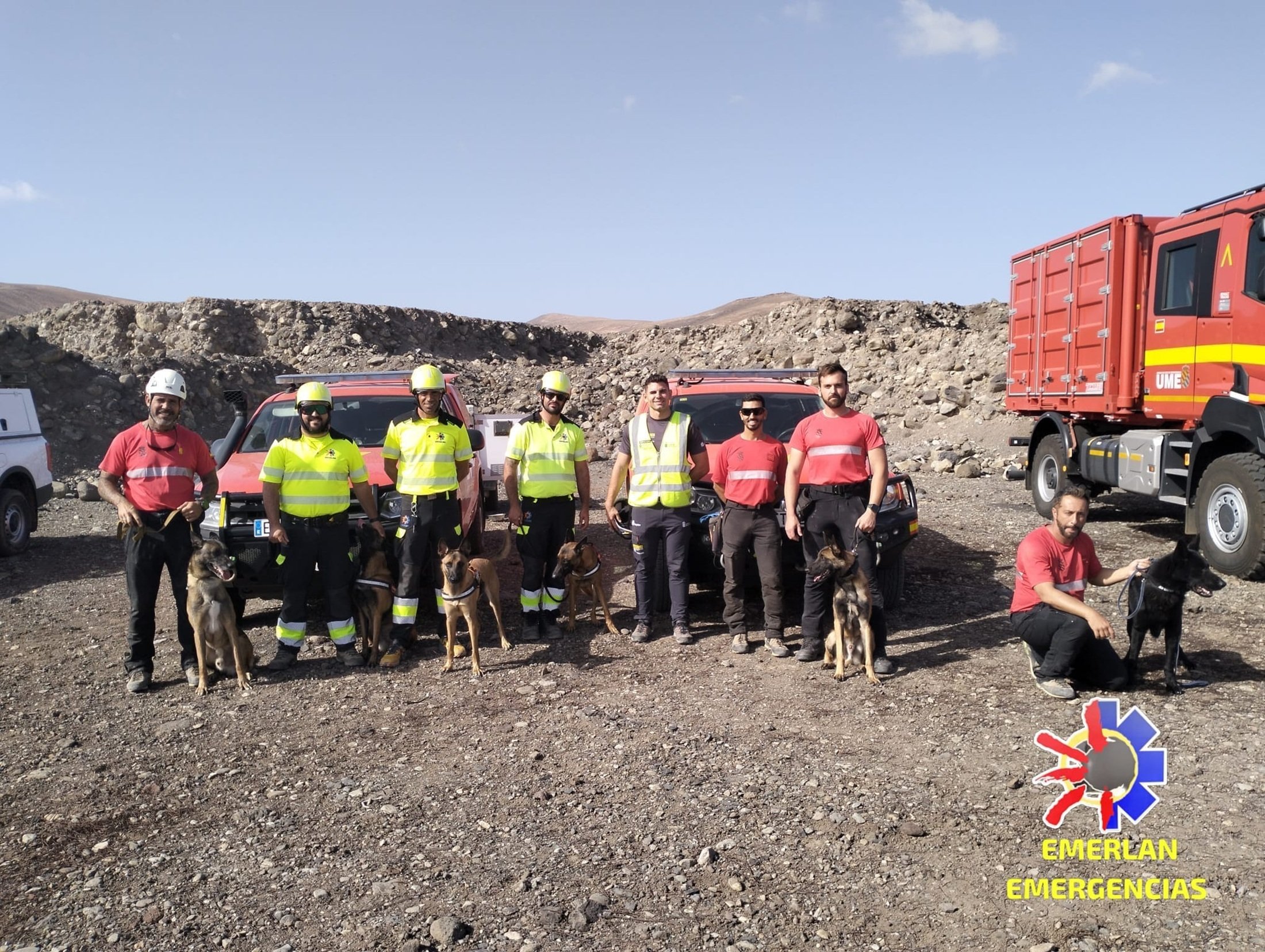 Entrenamientos conjuntos de Emerlan, la UME y el GES