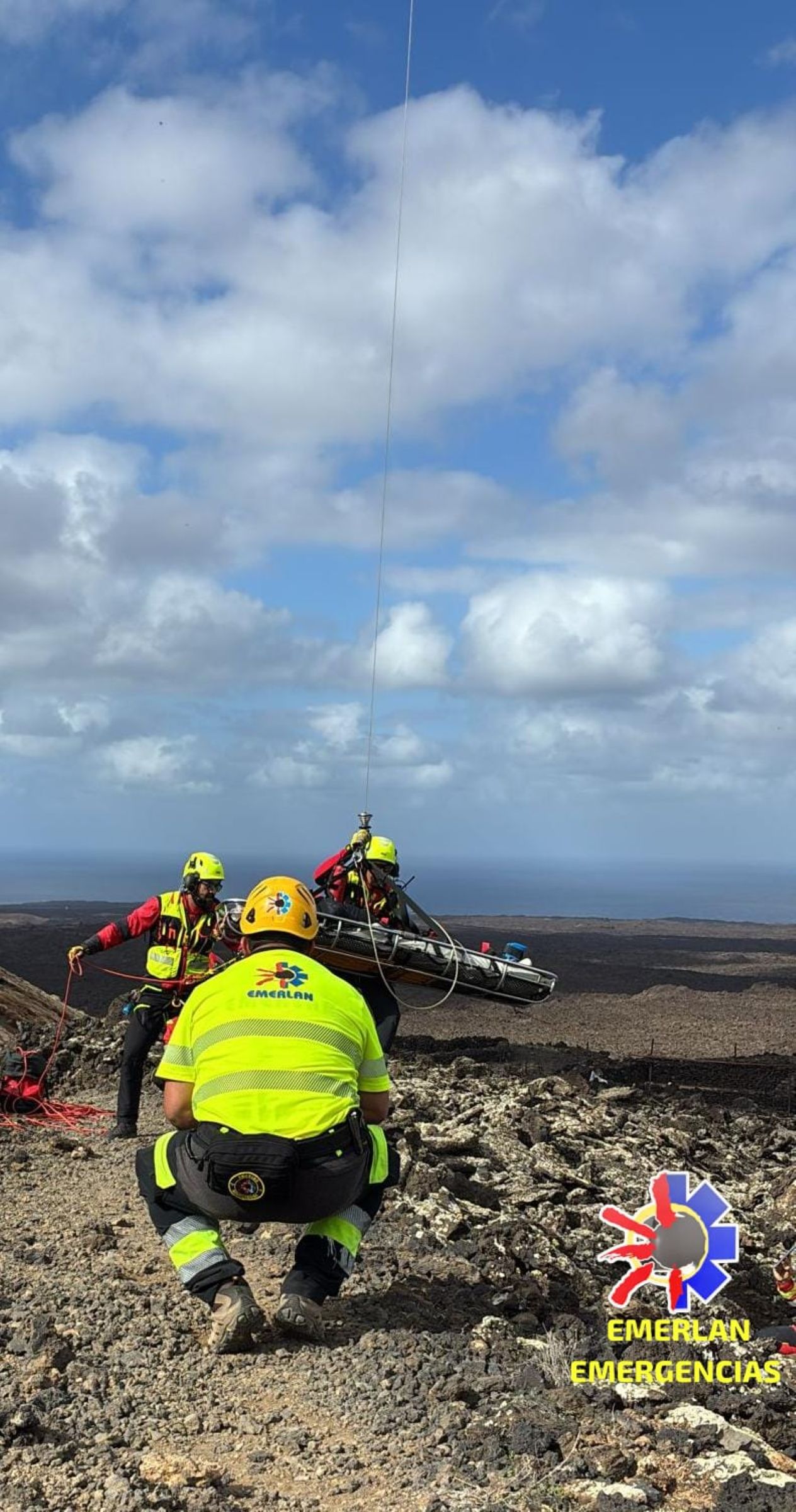 Rescate de una senderista en Caldera Blanca