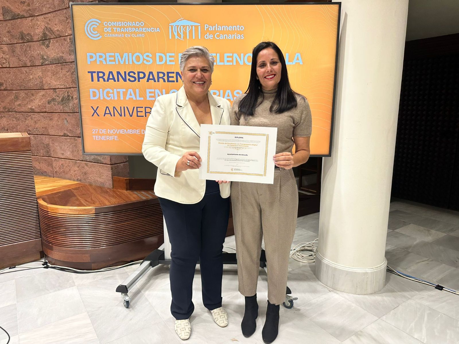 “Premio de Excelencia a la Transparencia Digital en Canarias X Aniversario” 