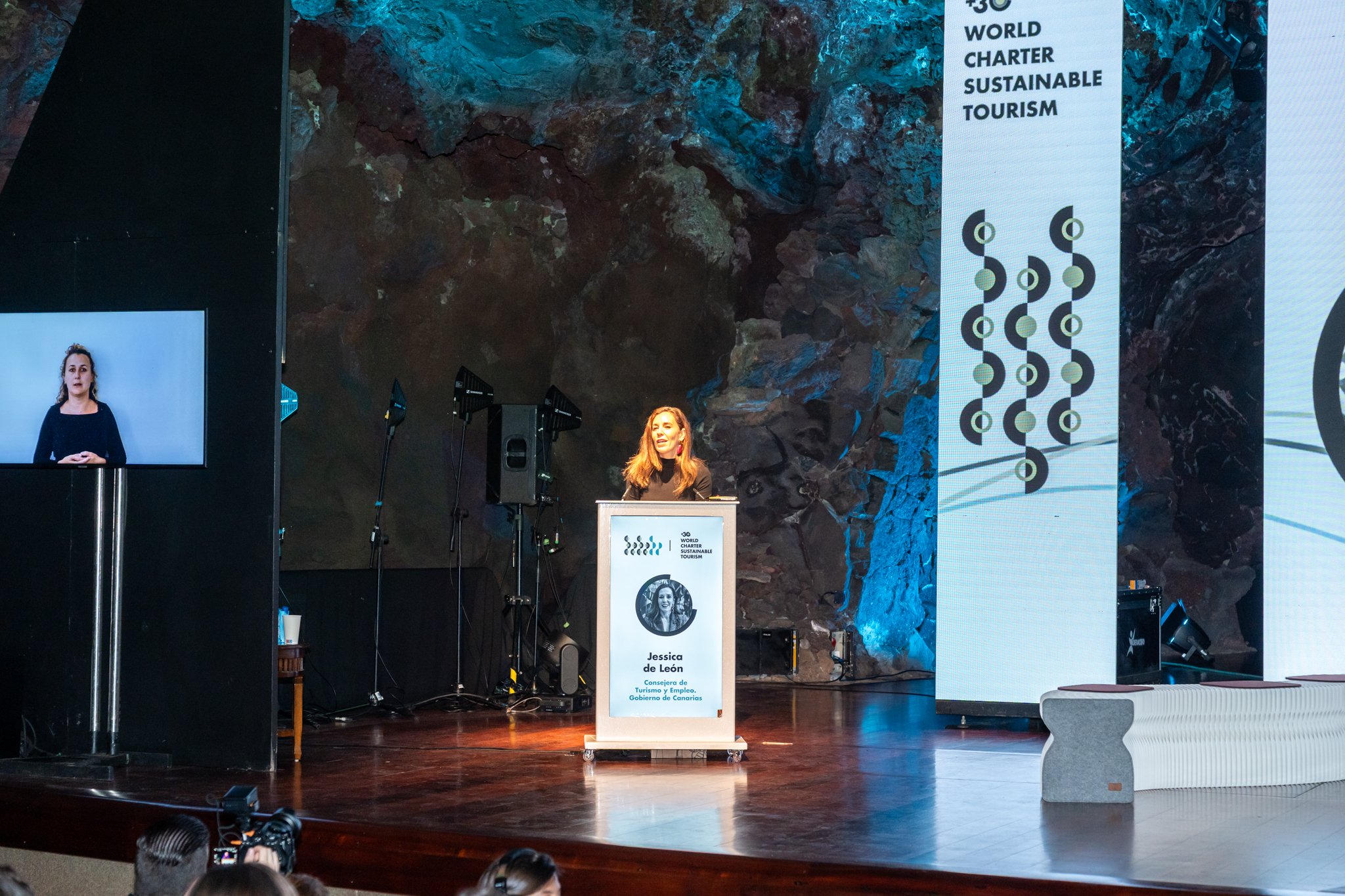 Inauguración del acto de adopción de la Carta Mundial del Turismo Sostenible +30. Foto: La Voz Inauguración del acto de adopción de la Carta Mundial del Turismo Sostenible +30. Foto: La Voz
