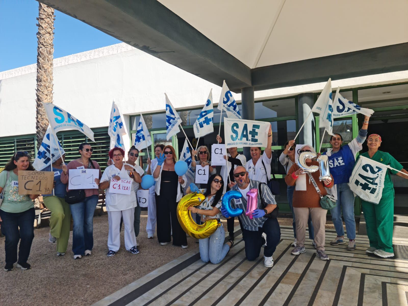 Huelga de auxiliares de Enfermería. Fotos: Cedidas.