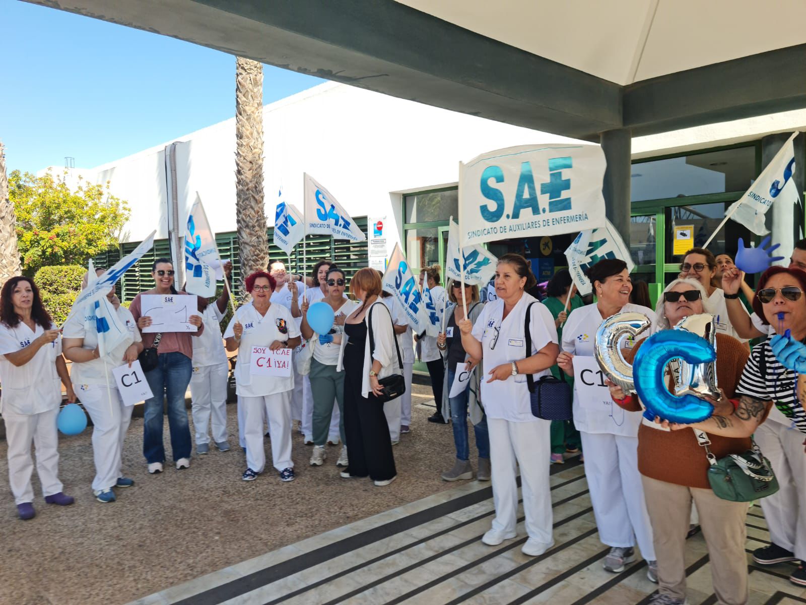 Huelga de auxiliares de Enfermería. Fotos: Cedidas. Huelga de auxiliares de Enfermería. Fotos: Cedidas.