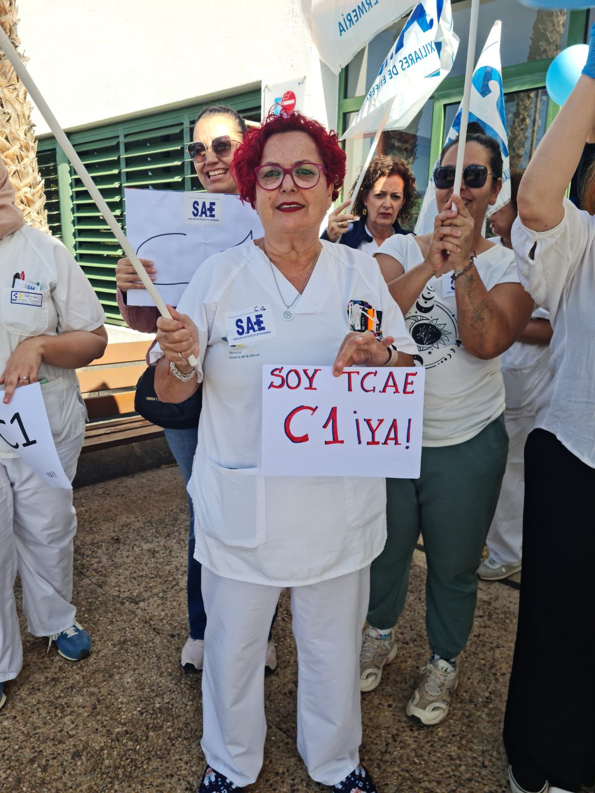 Huelga de auxiliares de Enfermería. Fotos: Cedidas. Huelga de auxiliares de Enfermería. Fotos: Cedidas.