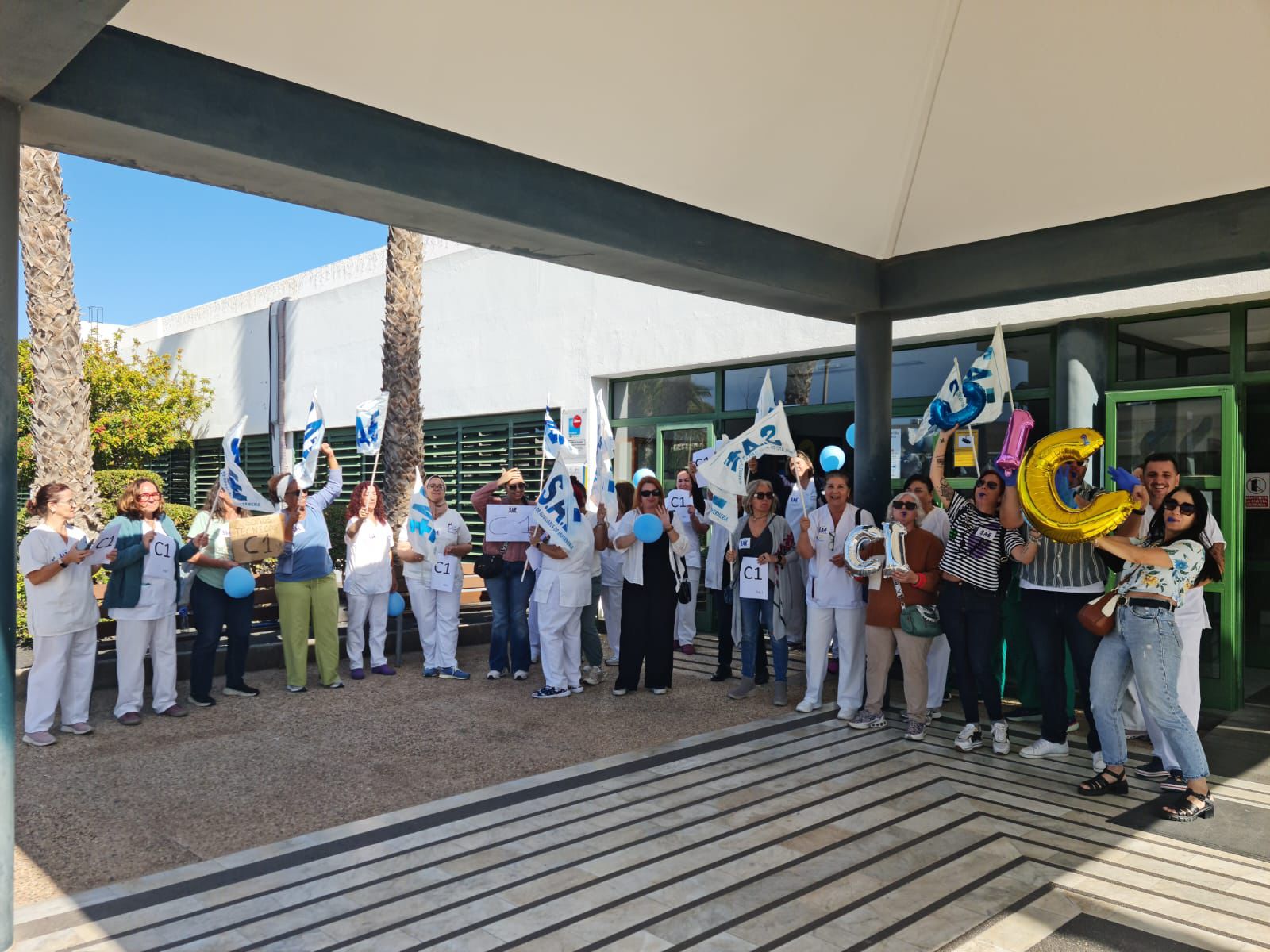 Huelga de auxiliares de Enfermería. Fotos: Cedidas. Huelga de auxiliares de Enfermería. Fotos: Cedidas.