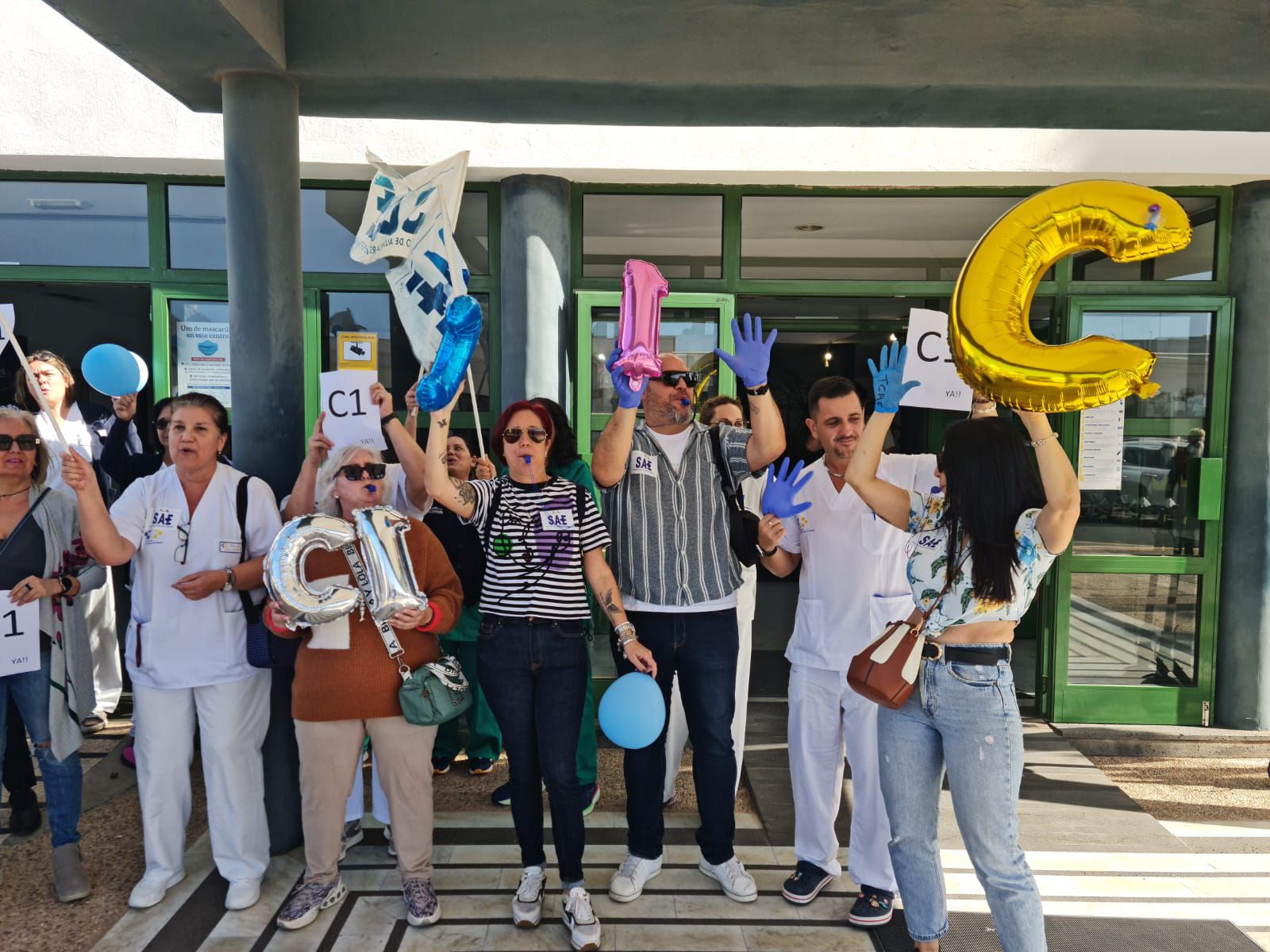 Huelga de auxiliares de Enfermería. Fotos: Cedidas. Huelga de auxiliares de Enfermería. Fotos: Cedidas.