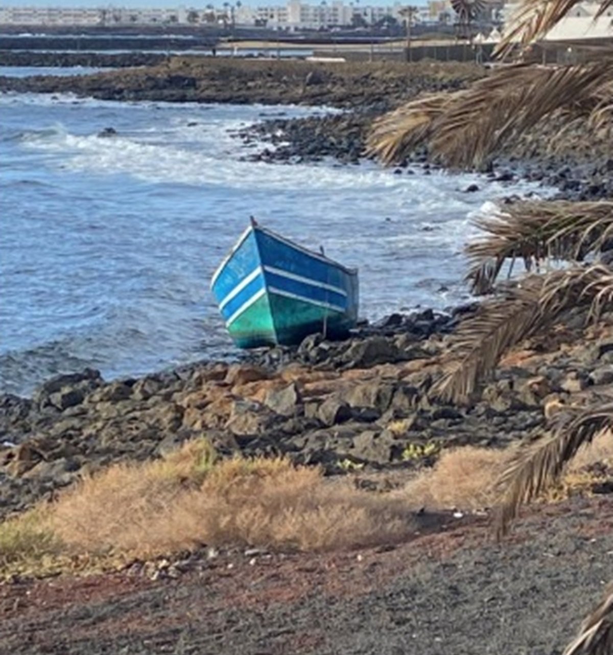 Embarcación llegada a Costa Teguise