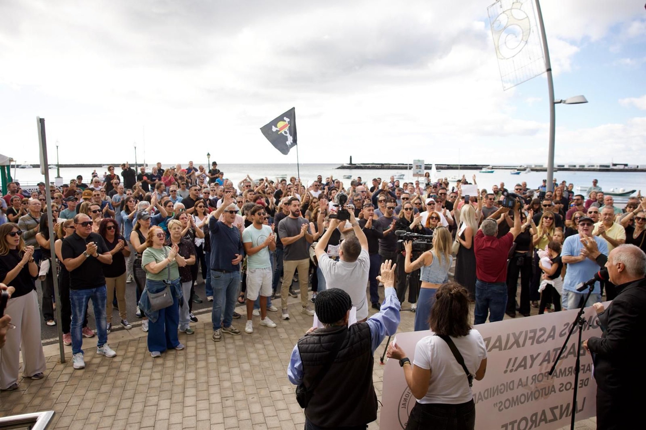 Manifestación de autónomos en Arrecife