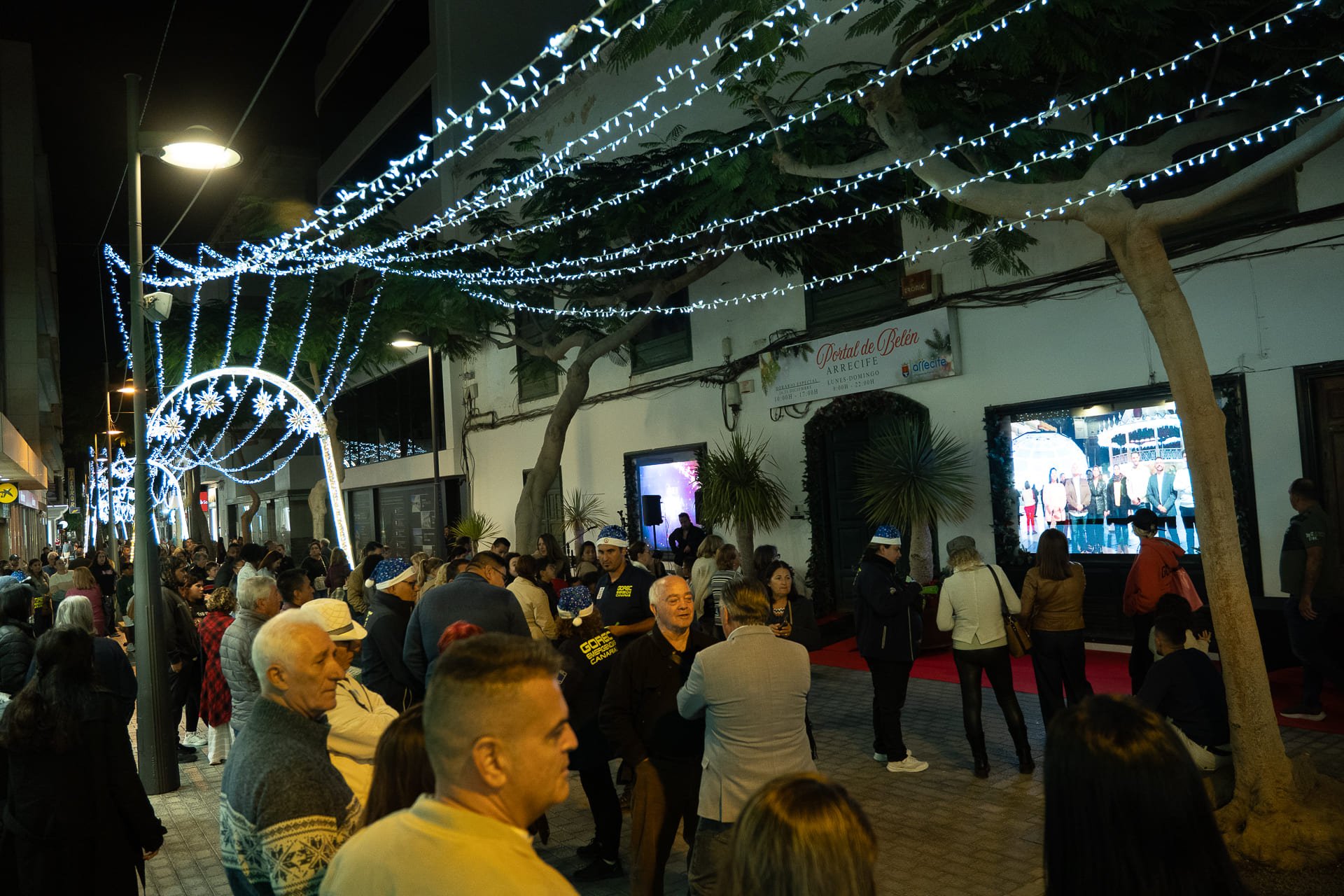 Inauguración del Belén de Arrecife en el Mercadillo. Fotos: Ayuntamiento de Arrecife.