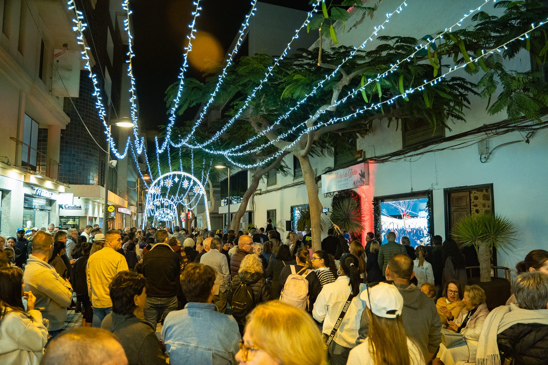 Inauguración del Belén de Arrecife en el Mercadillo. Fotos: Ayuntamiento de Arrecife.