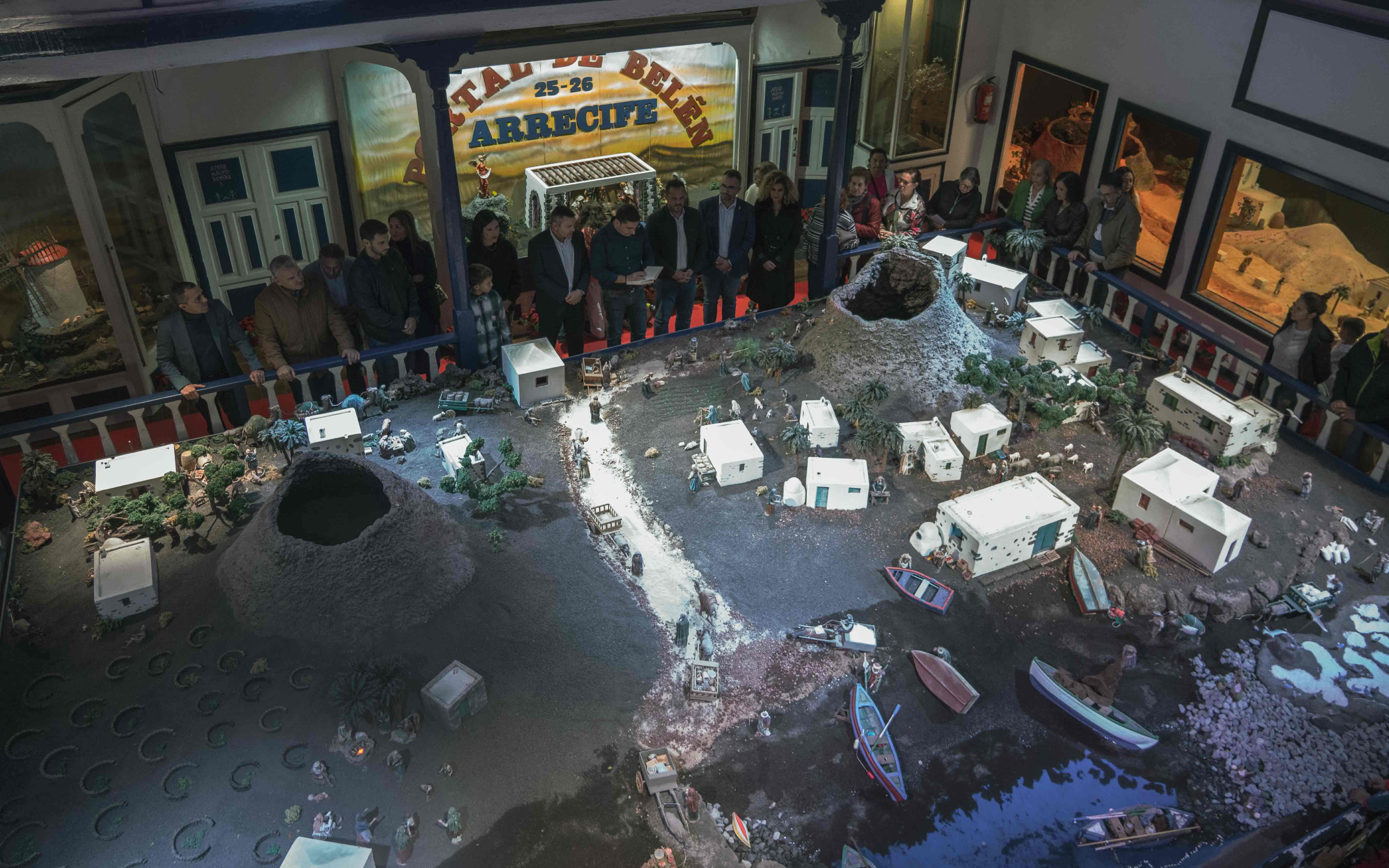 Inauguración del Belén de Arrecife en el Mercadillo. Fotos: Ayuntamiento de Arrecife.