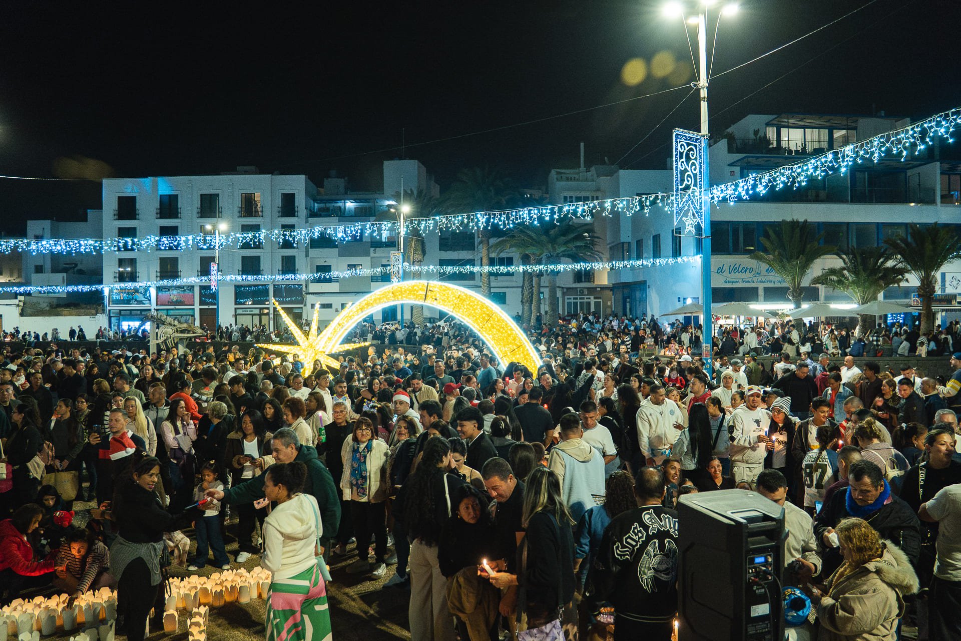 Noche de Velitas en Arrecife. Foto: Ayuntamiento de Arrecife.