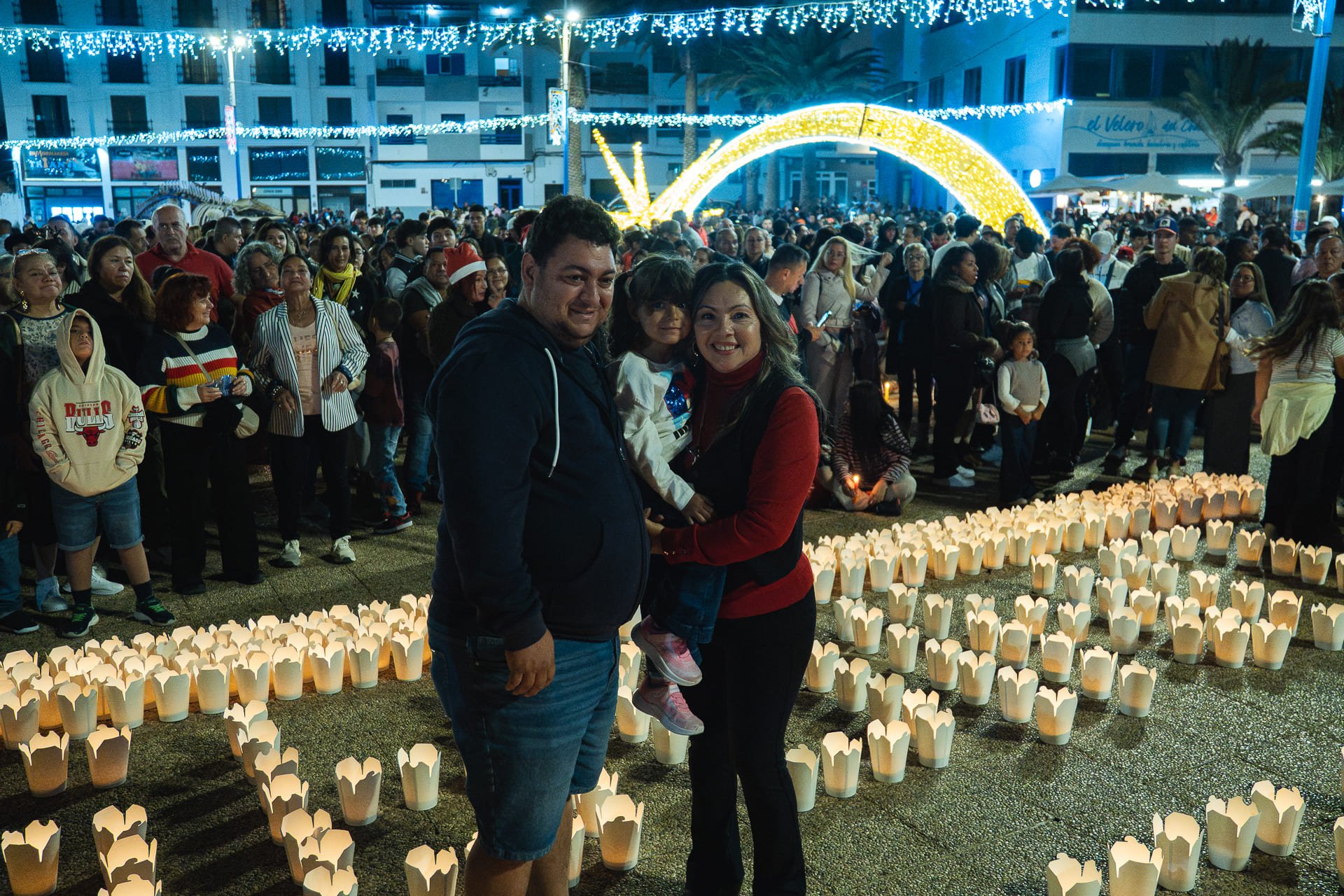 Noche de Velitas en Arrecife. Foto: Ayuntamiento de Arrecife.