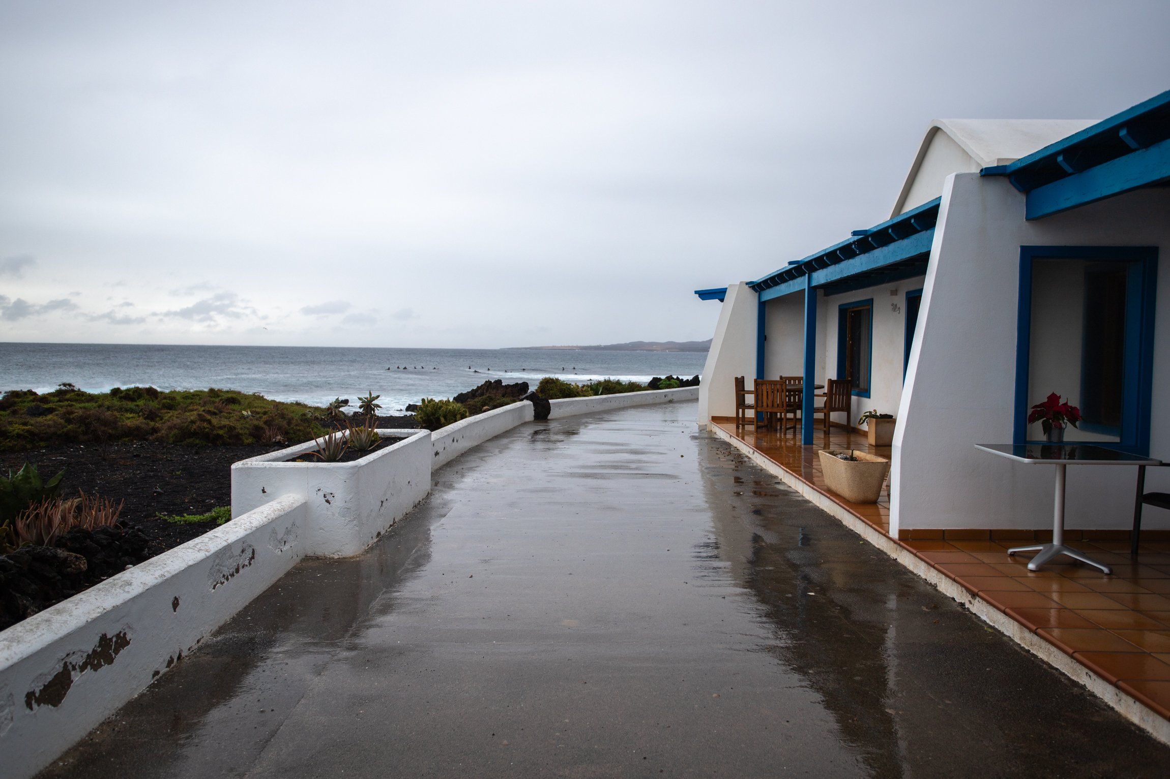 Lluvia y oleaje en Punta Mujeres. Foto: Andrea Domínguez. Lluvia y oleaje en Punta Mujeres. Foto: Andrea Domínguez.