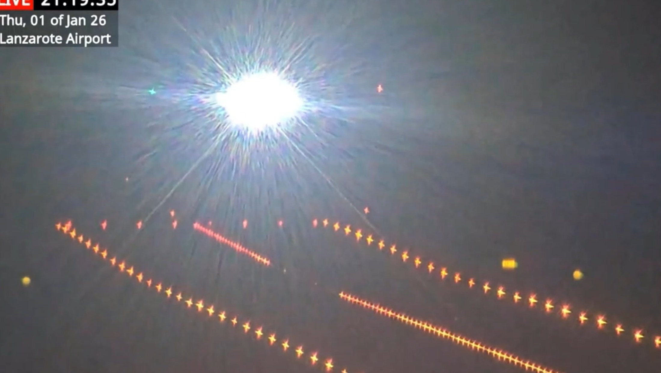 Aterrizaje frustrado del vuelo proveniente de Barcelona. Foto: @LanzaroteWecam