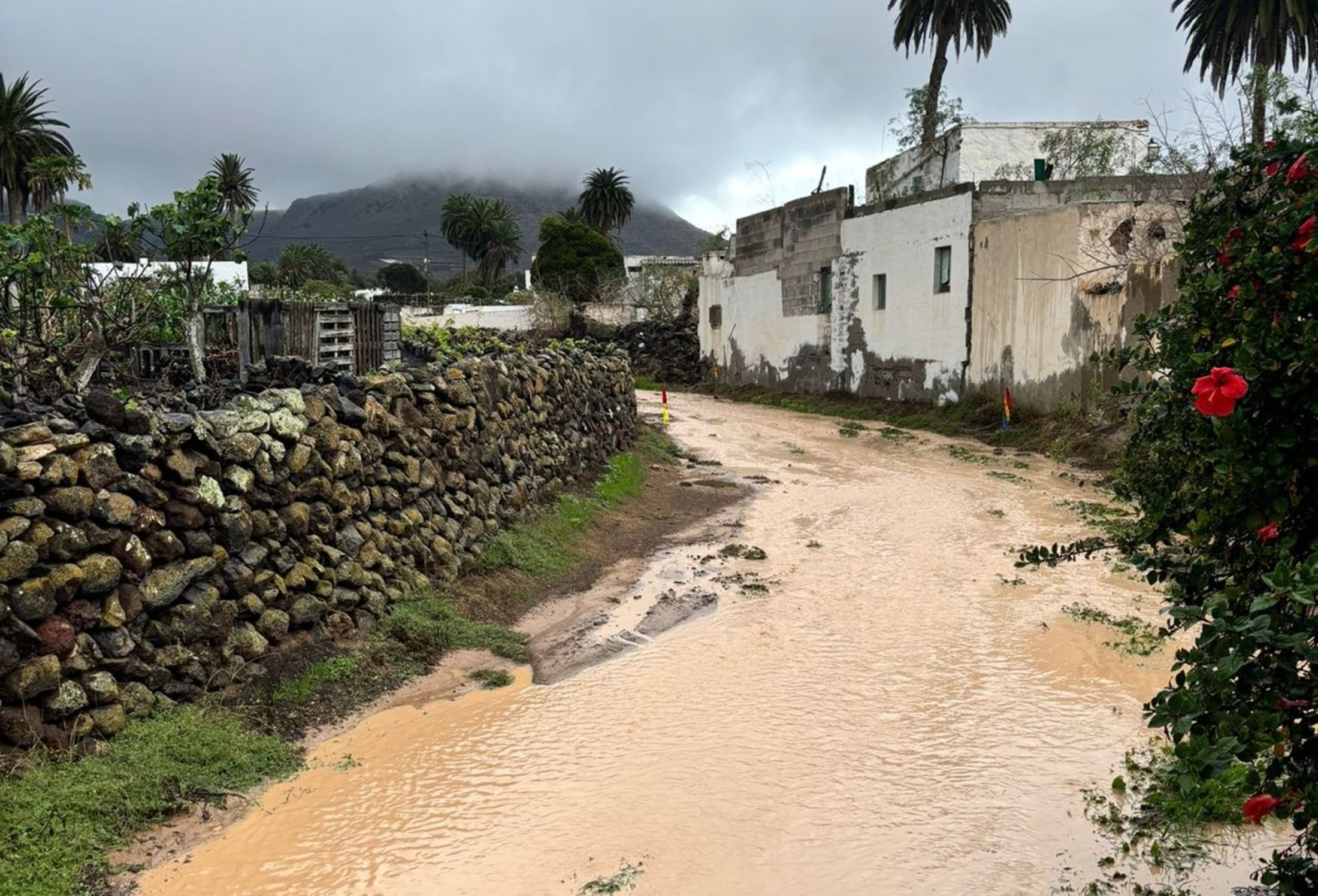 Imagen de archivo de un barranco en Lanzarote
