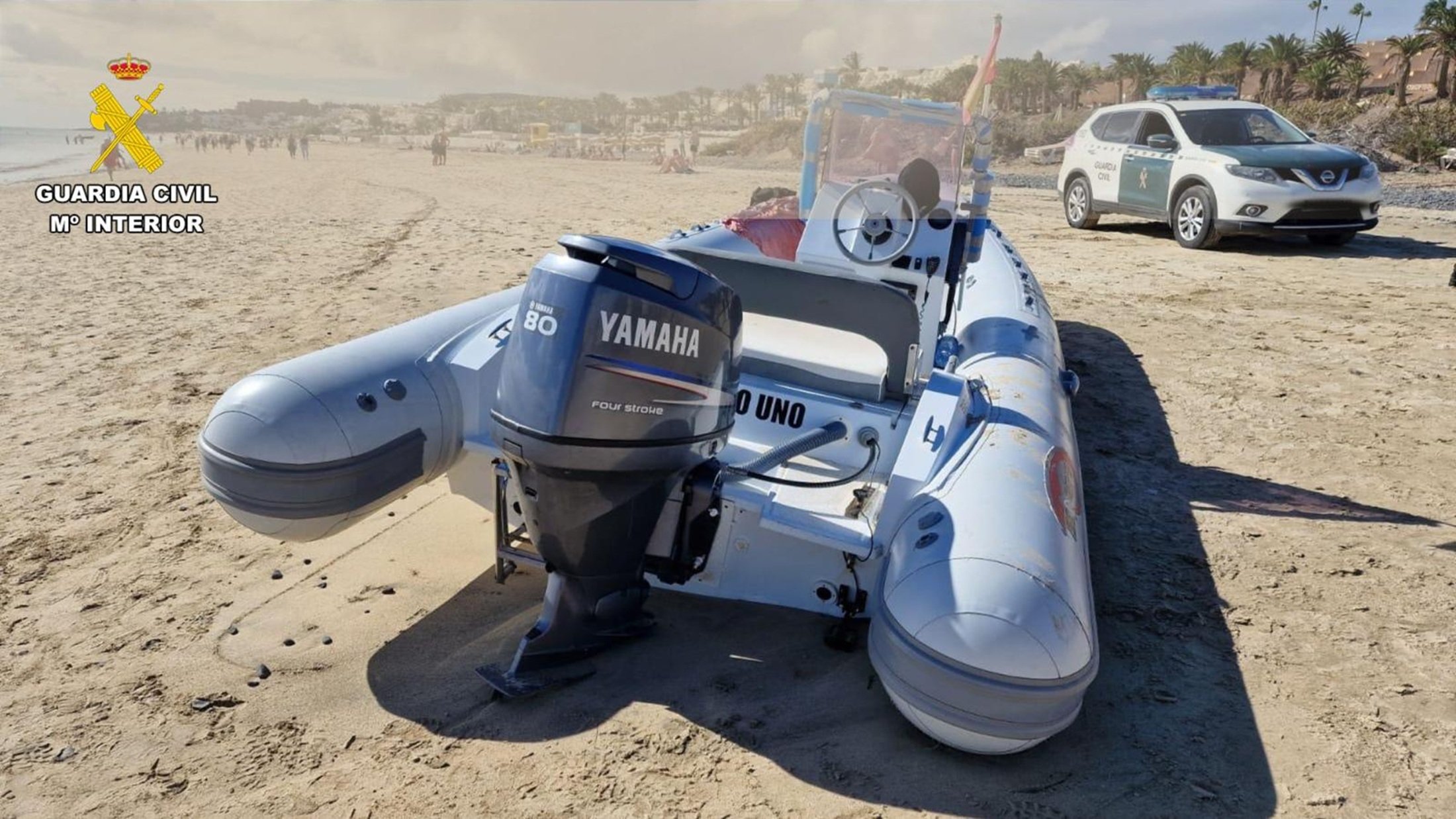 La embarcación intervenida en la operación policial. Foto: Guardia Civil. 