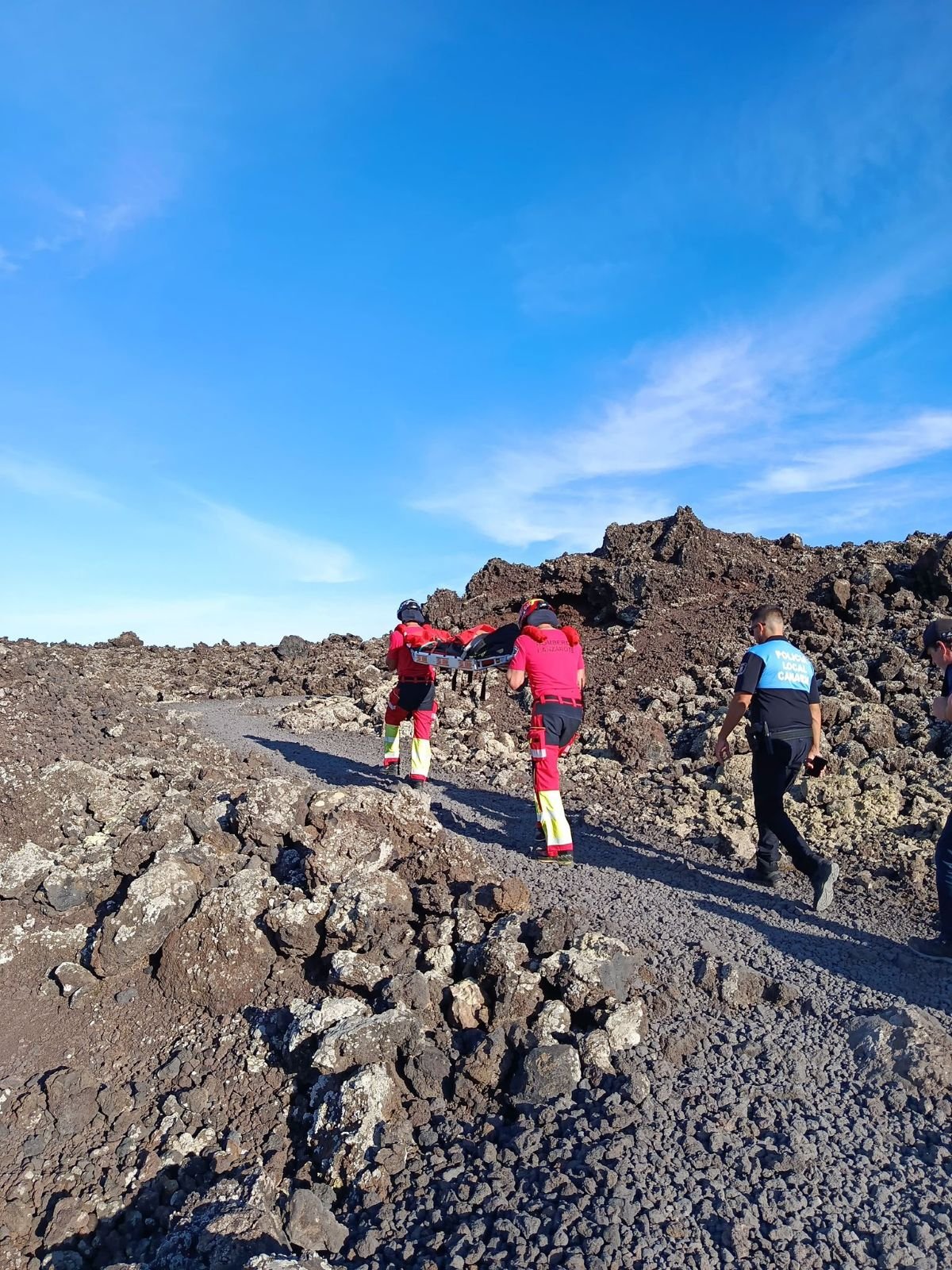 Rescate de una senderista en Caldera Blanca