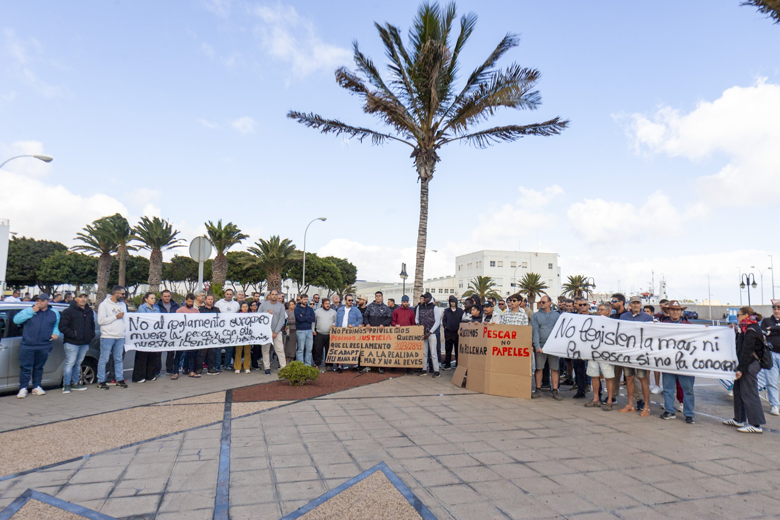 Protestas de pescadores en Lanzarote