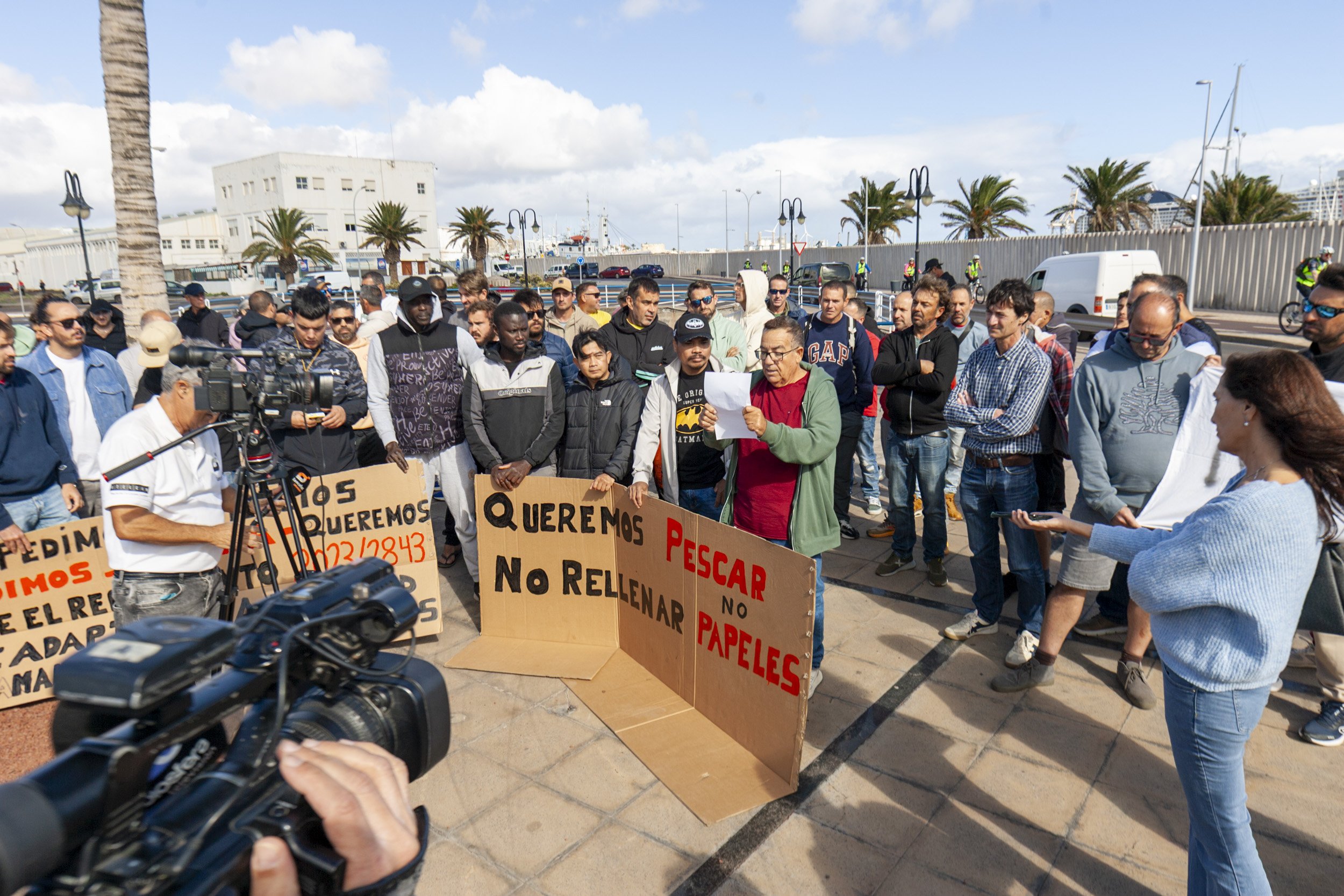 Protestas de pescadores en Lanzarote