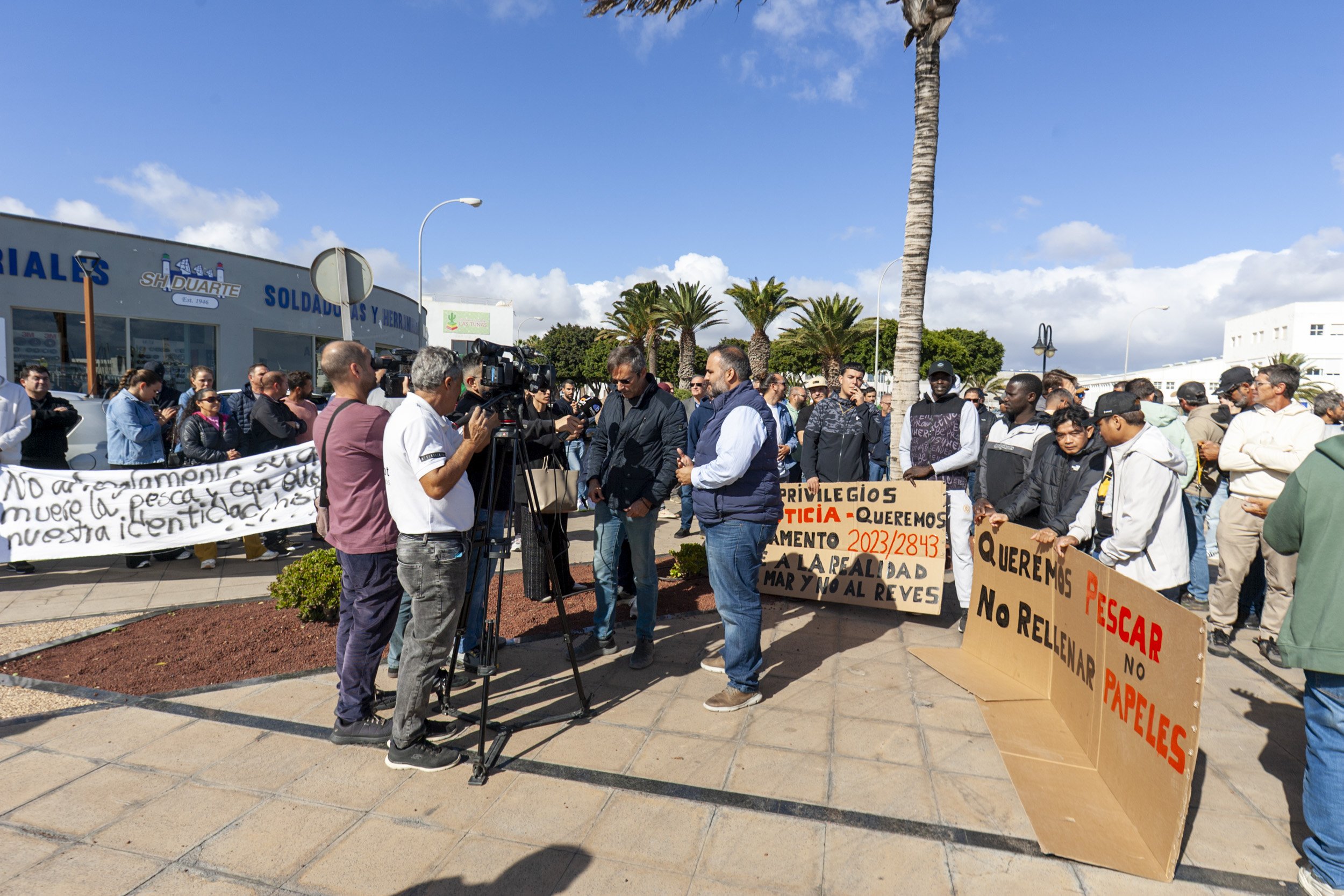Protestas de pescadores en Lanzarote