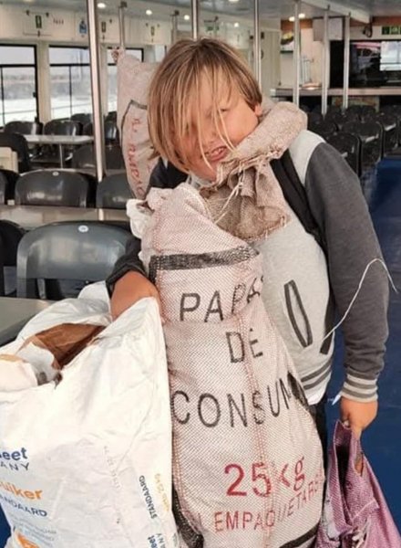 Noe Jon en una de las jornadas de limpieza de Lanzarote