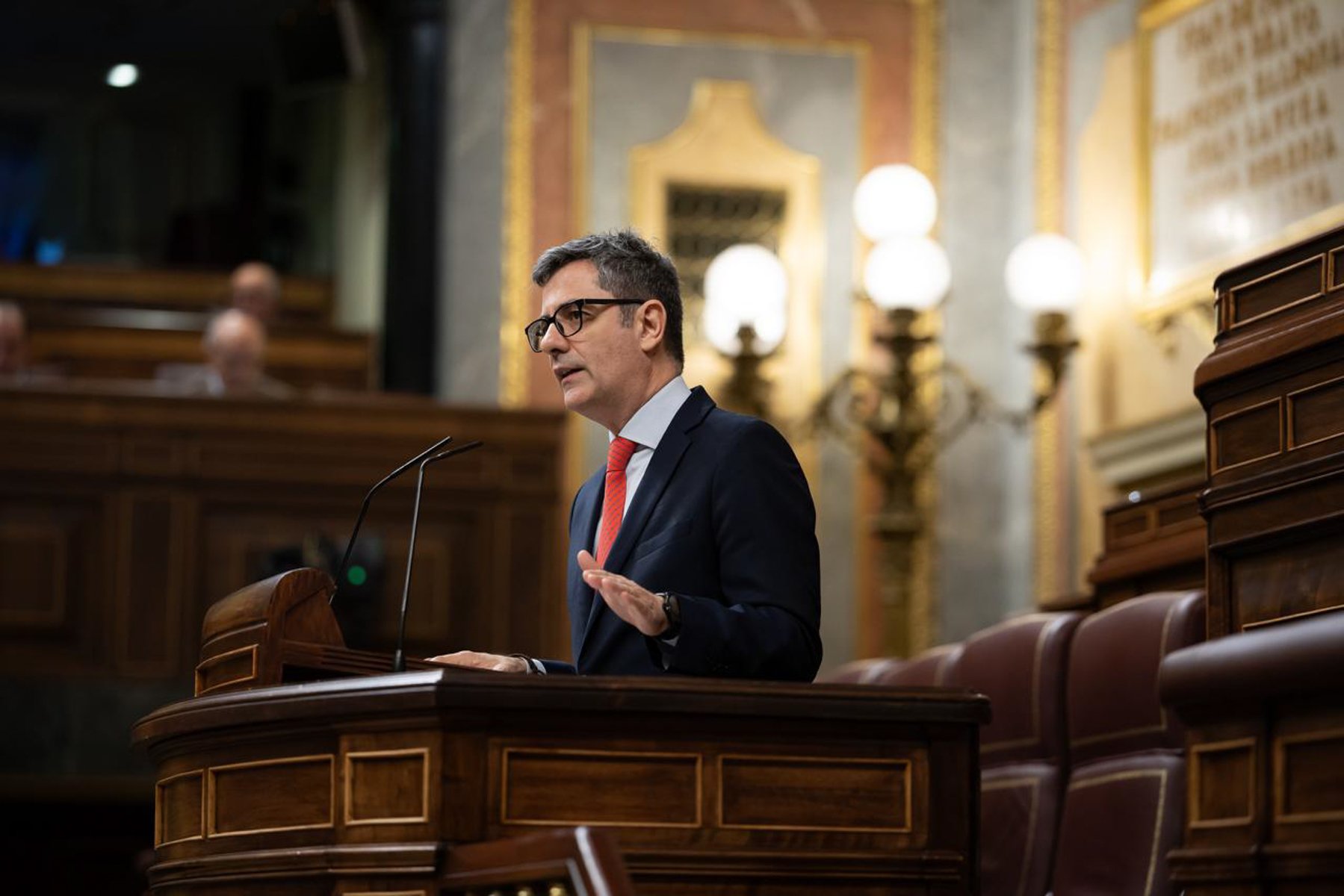 Félix Bolaños en el Congreso de los Diputados. Félix Bolaños en el Congreso de los Diputados.