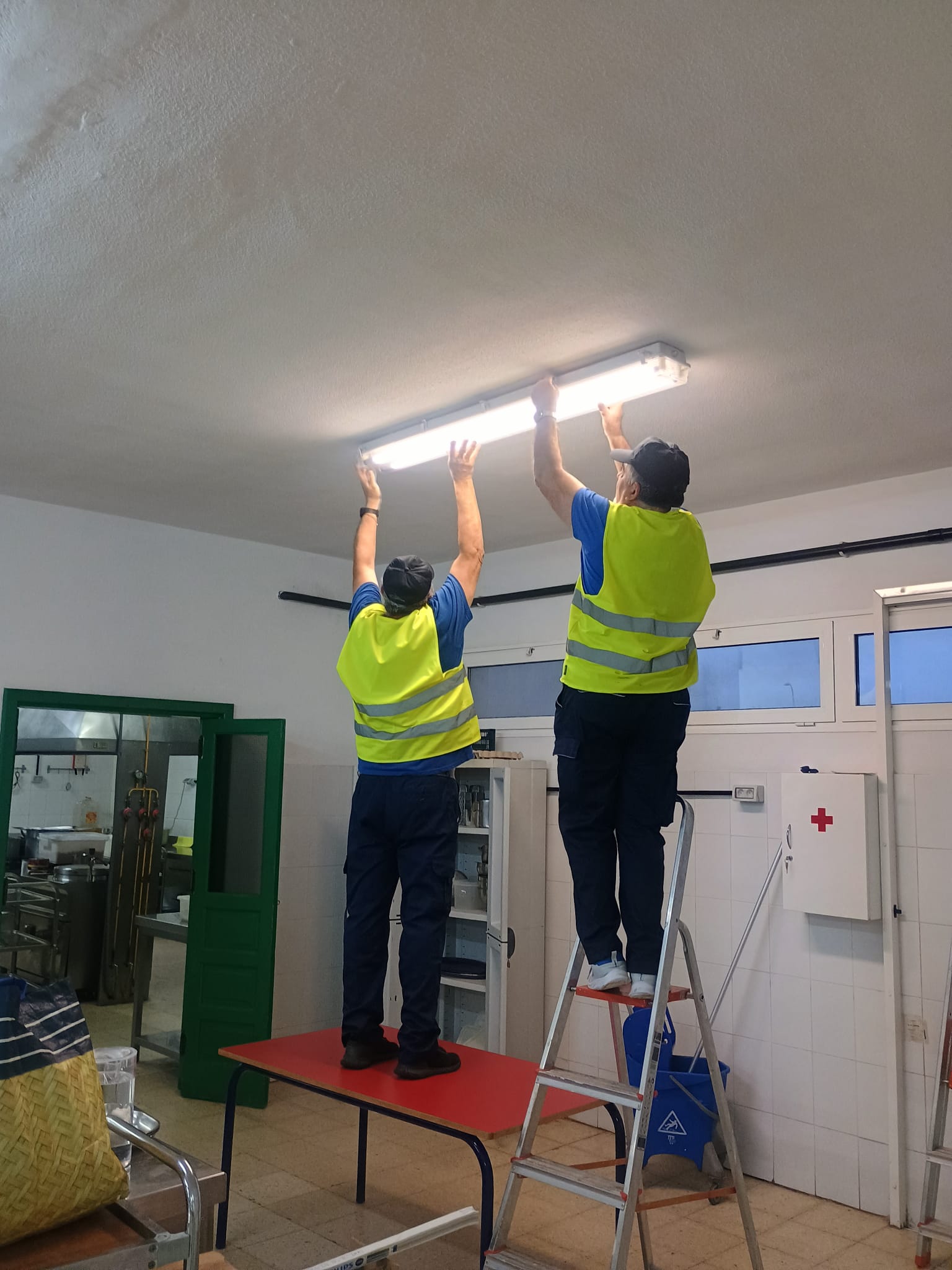 Trabajos en los colegios de Arrecife