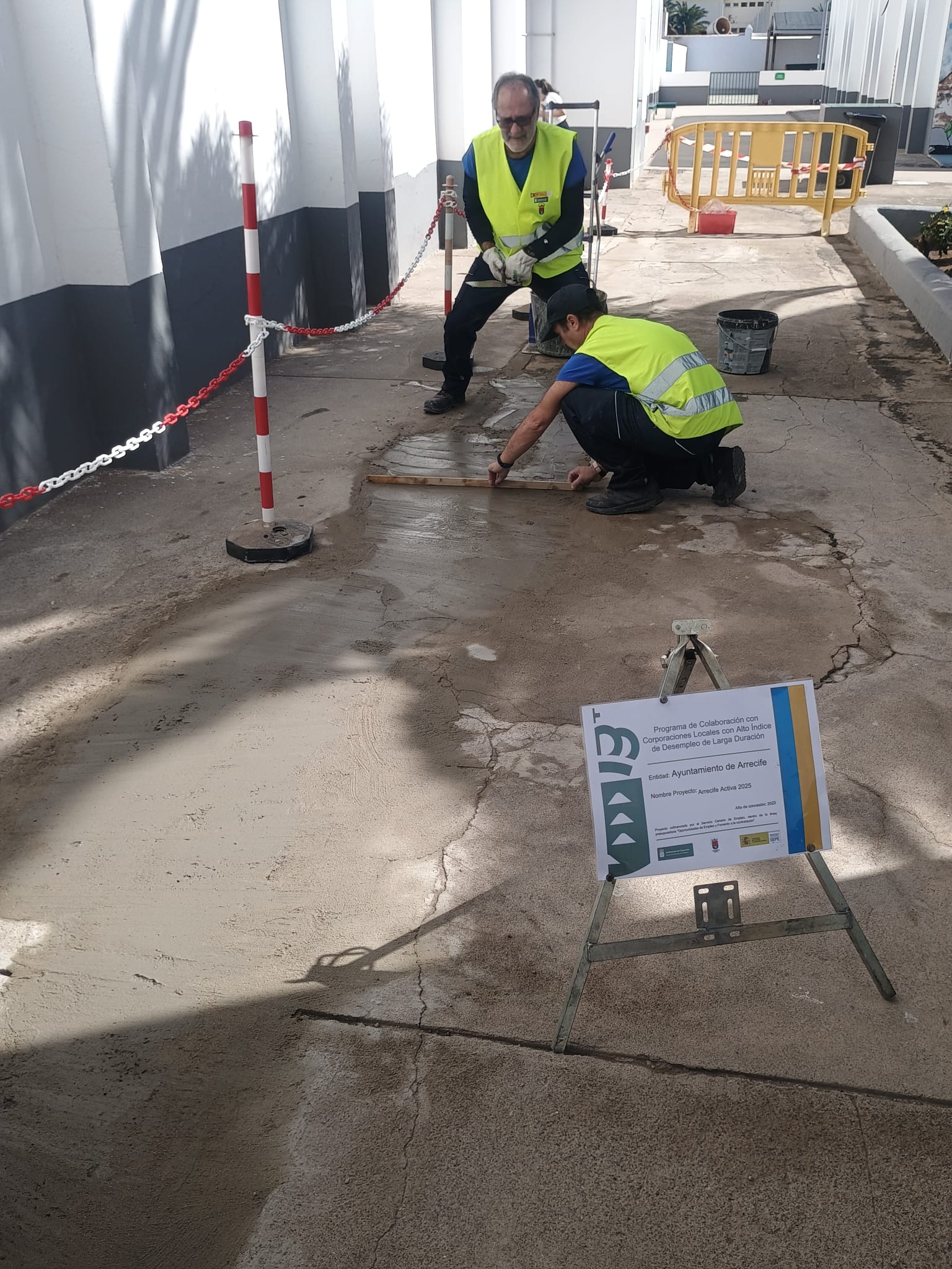 Trabajos en los colegios de Arrecife