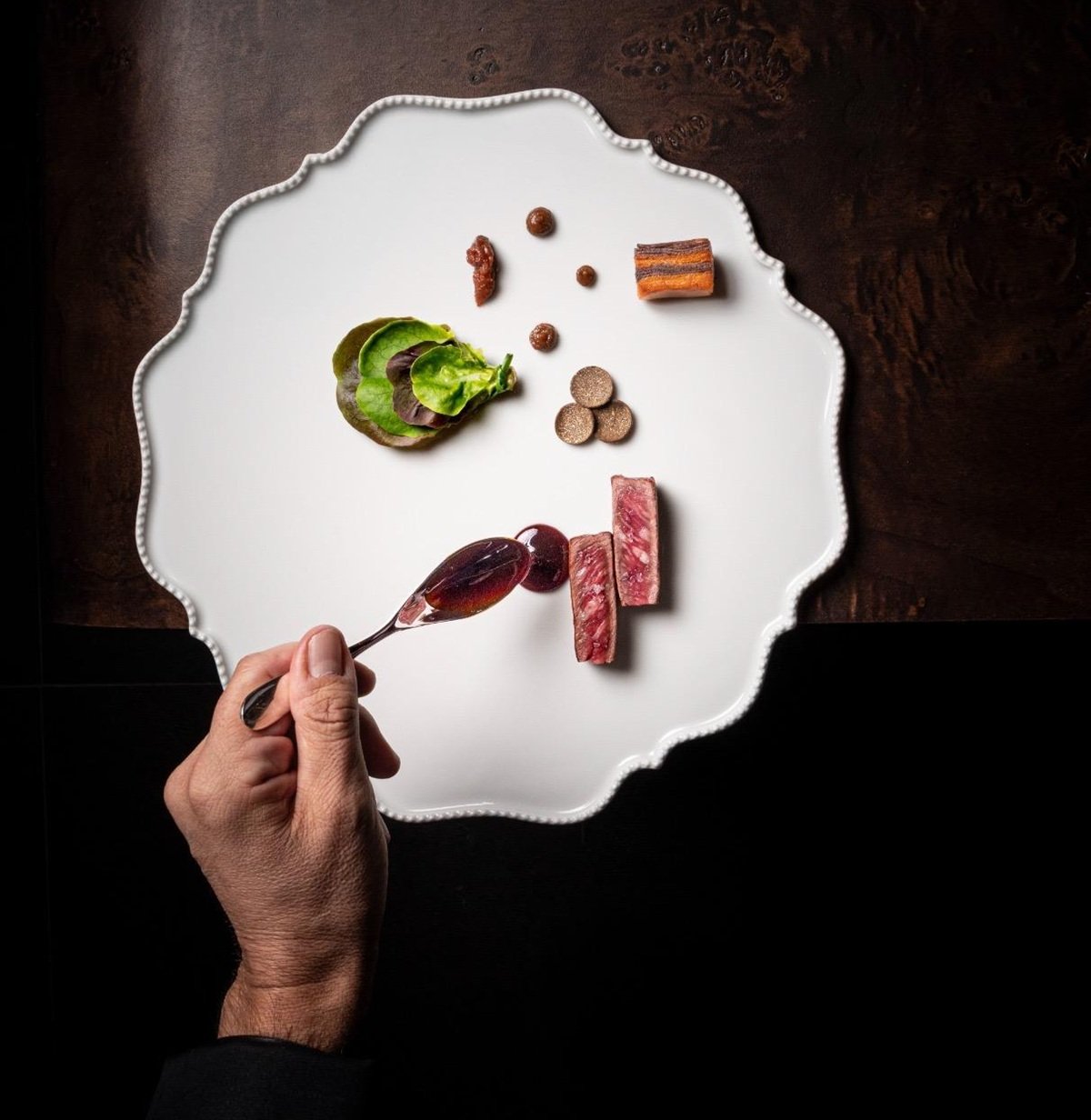 Plato de elaborado por Daniel Cáceres. Foto: Cedida