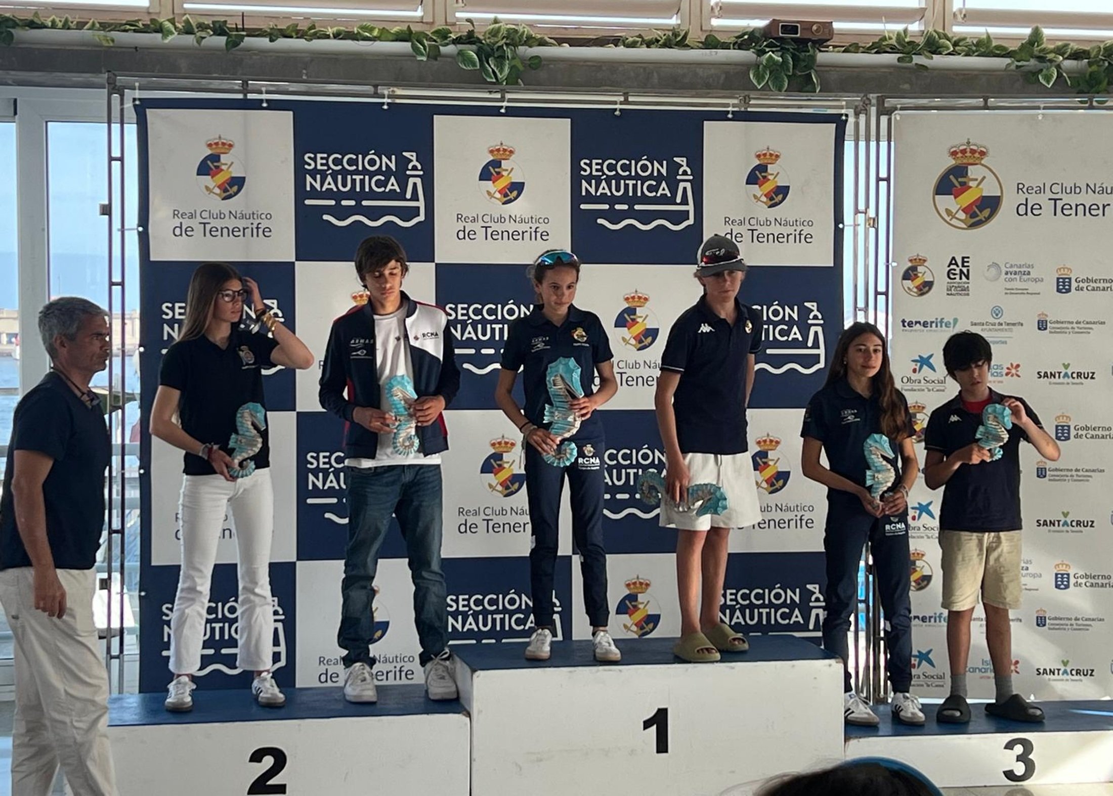 Lola Carrión en el podio