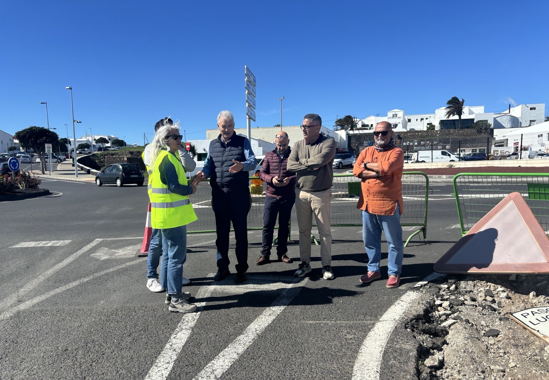 Visita a la obra del tramo final de la Avenida Alcalde Florencio Suárez de Tías