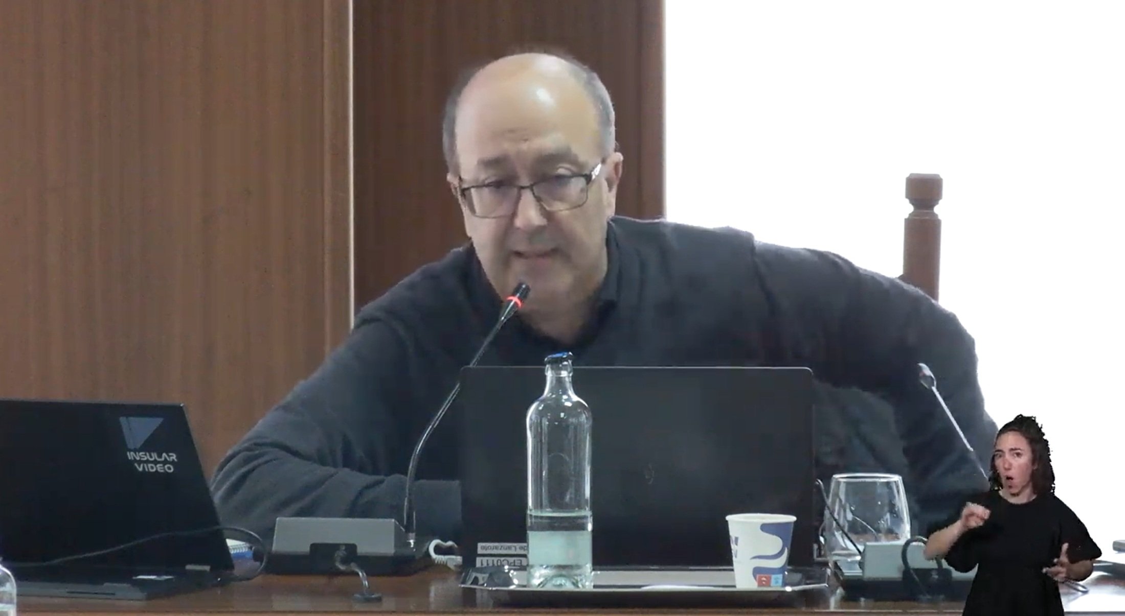 Andrés Martín, secretario del Cabildo durante el pleno