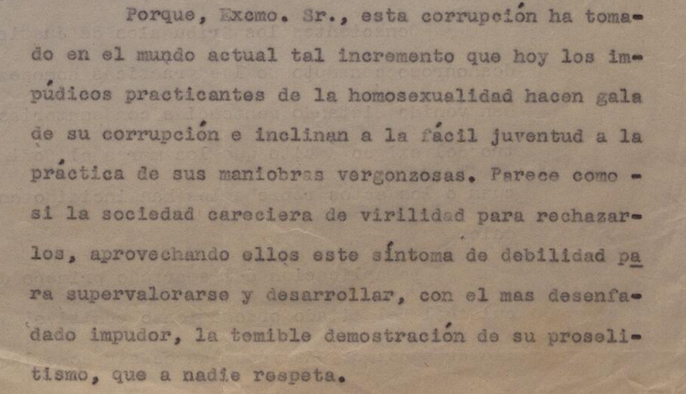 Documento enviado por licenciados en Derecho de Las Palmas al Ministerio de Justicia franquista. Foto: Archivo Histórico de Las Palmas.