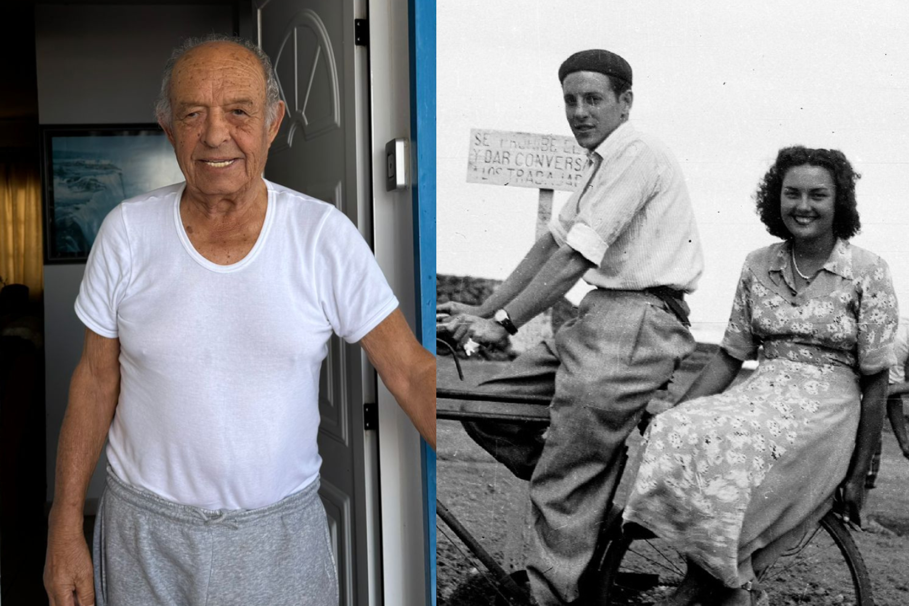 Anastasio Barreto (izquierda) y Milagros Acuña y su marido (cedida familia Acuña). Montaje: La Voz.