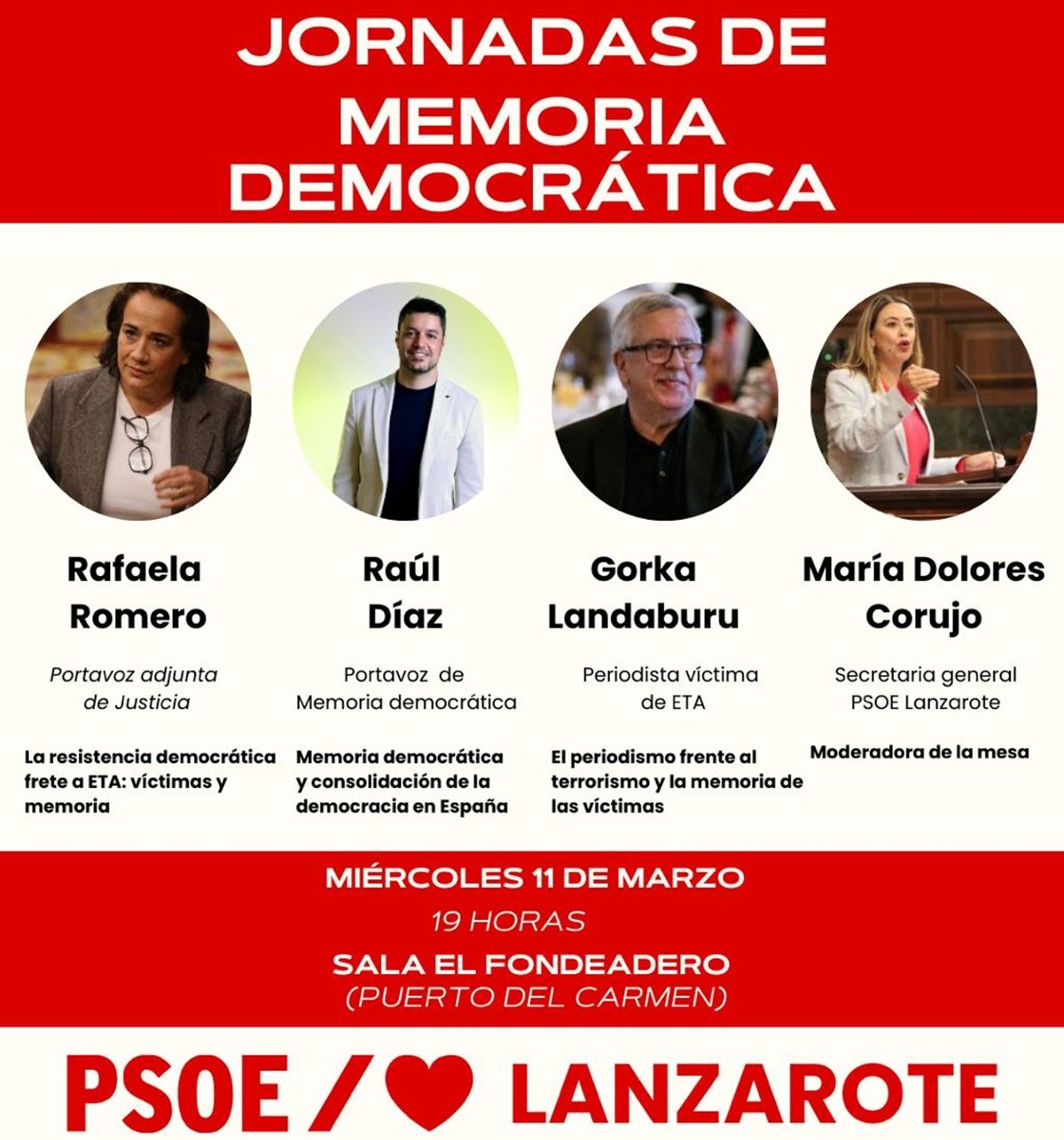 Cartel de la jornada de memoria democrática