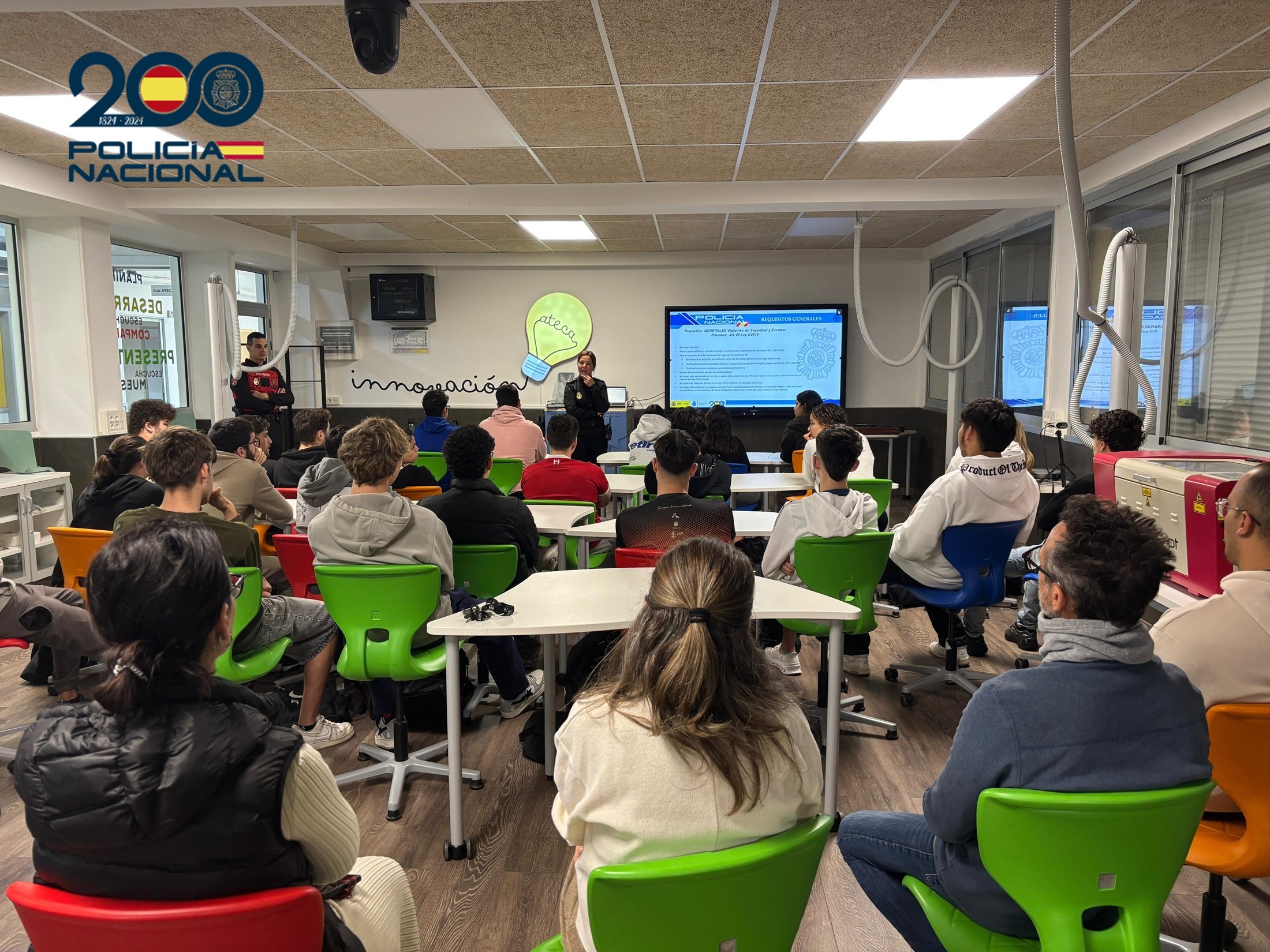 La Policía Nacional durante la formación