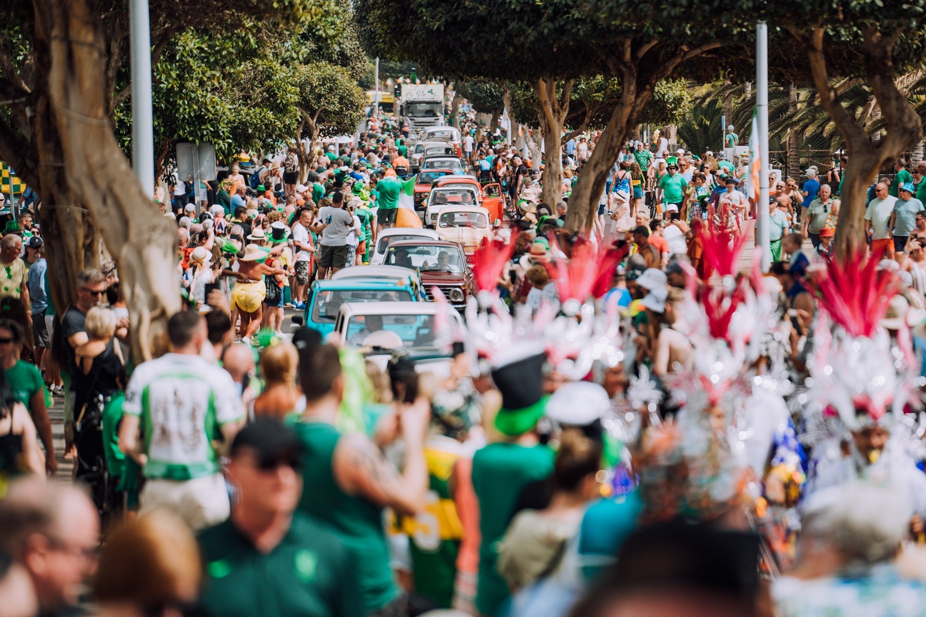 Personas celebrando el St Patrick Festival en Puerto del Carmen en una edición anterior
