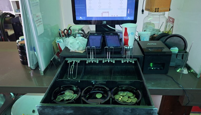 Caja registradora del establecimiento. Foto: La Voz.