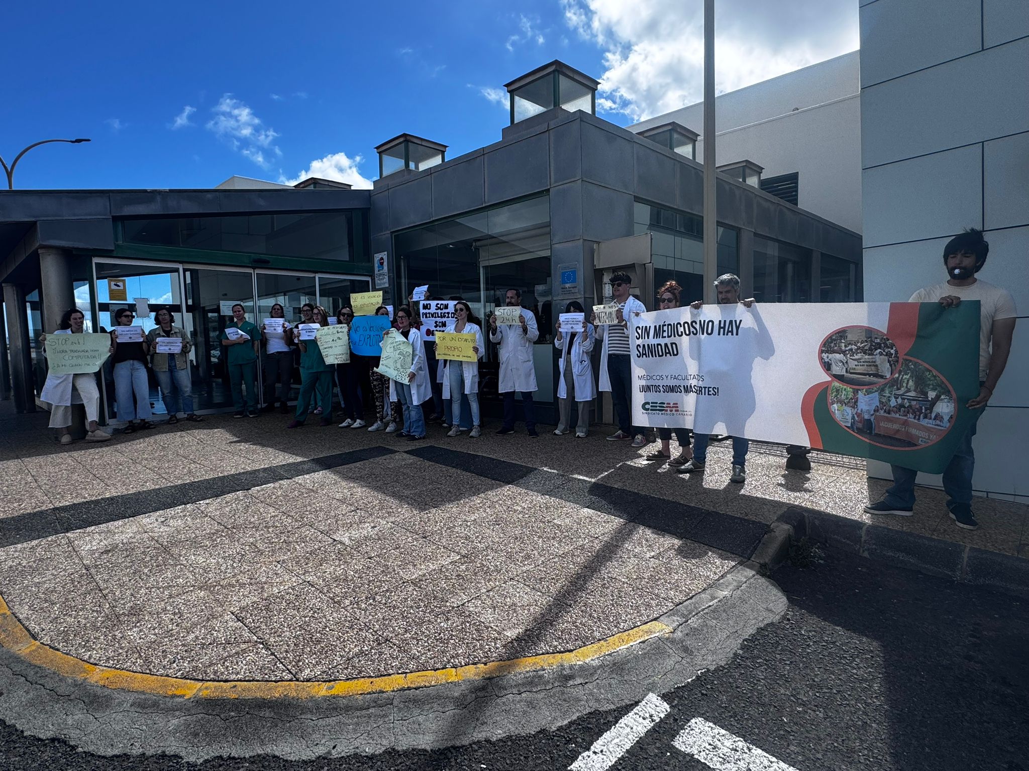 Manifestación de médicos en Lanzarote.