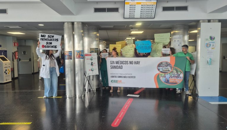 Manifestación de médicos en Lanzarote. 