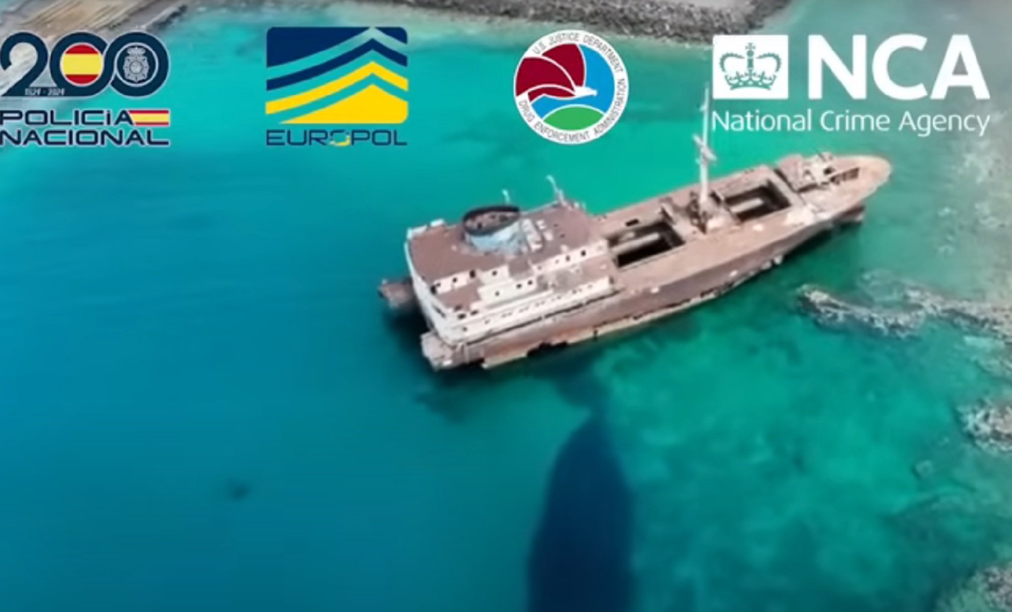 El barco Telamón en la Operación Sombra Negra. Foto: Policía Nacional. El barco Telamón en la Operación Sombra Negra. Foto: Policía Nacional.