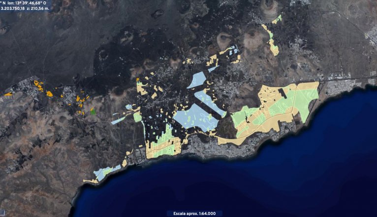 Maps of renewables in Lanzarote. Photo: Grafcan.