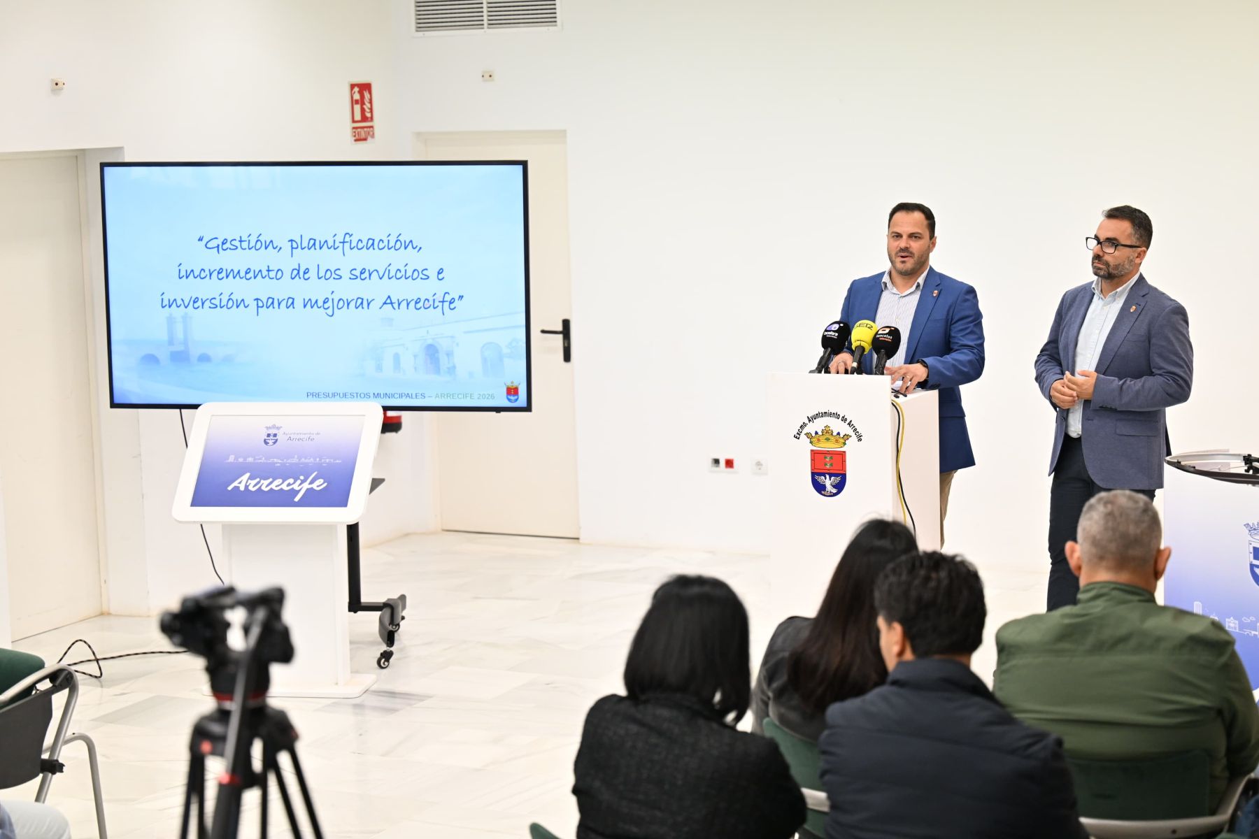 Rueda de prensa de presentación de los presupuestos de Arrecife 2026 