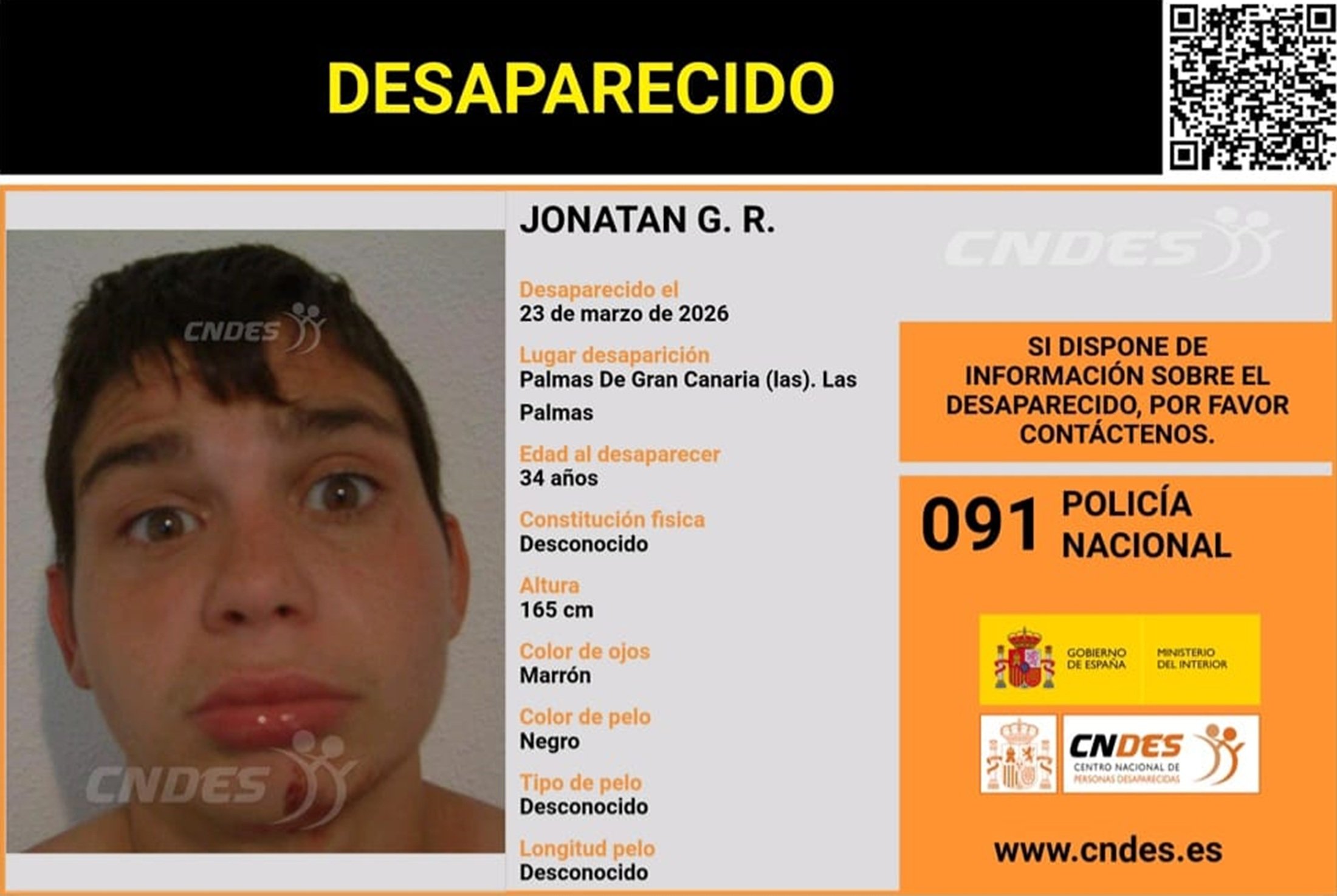 Joven desaparecido en Las Palmas de Gran Canaria