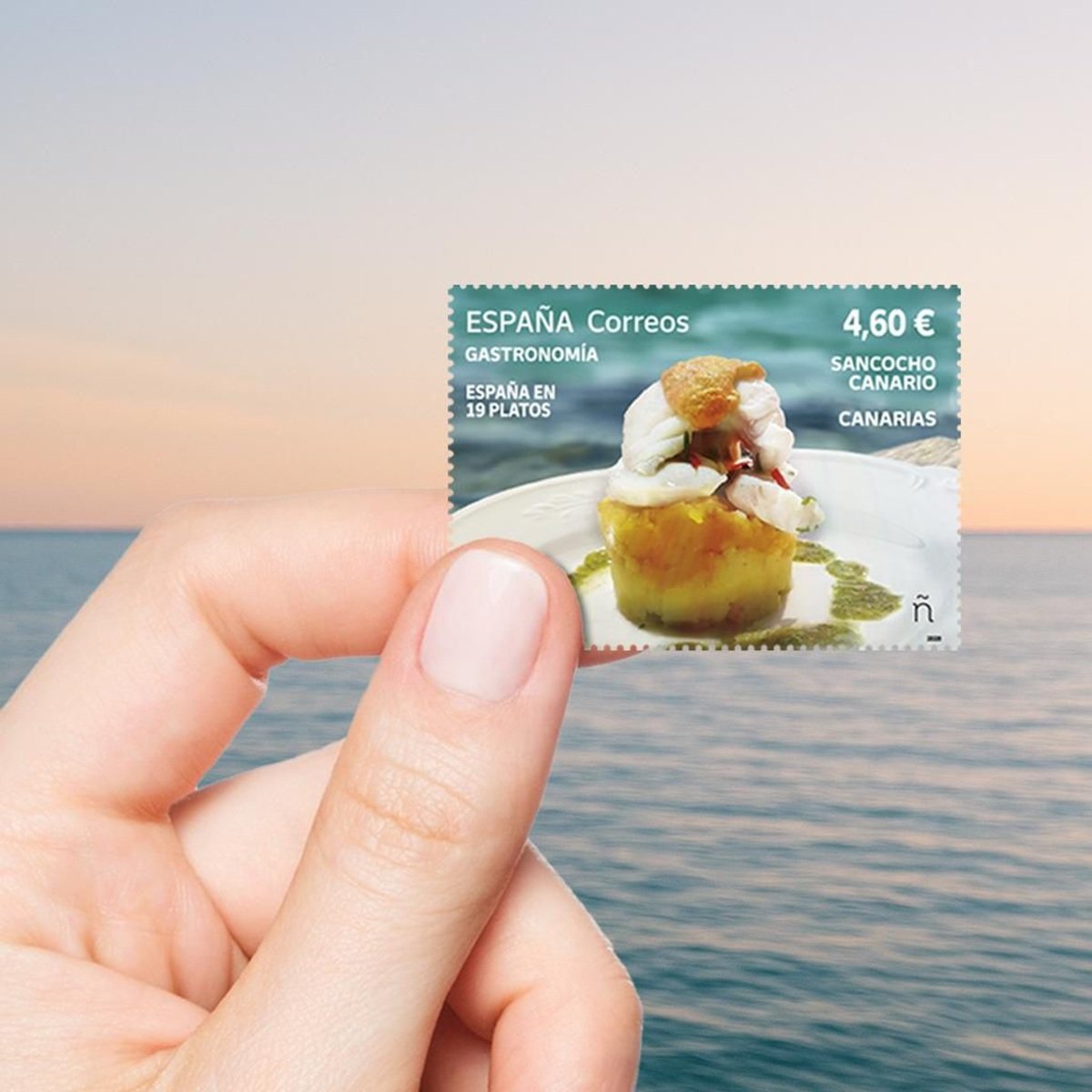 Sello de Correos dedicado al sancocho canario