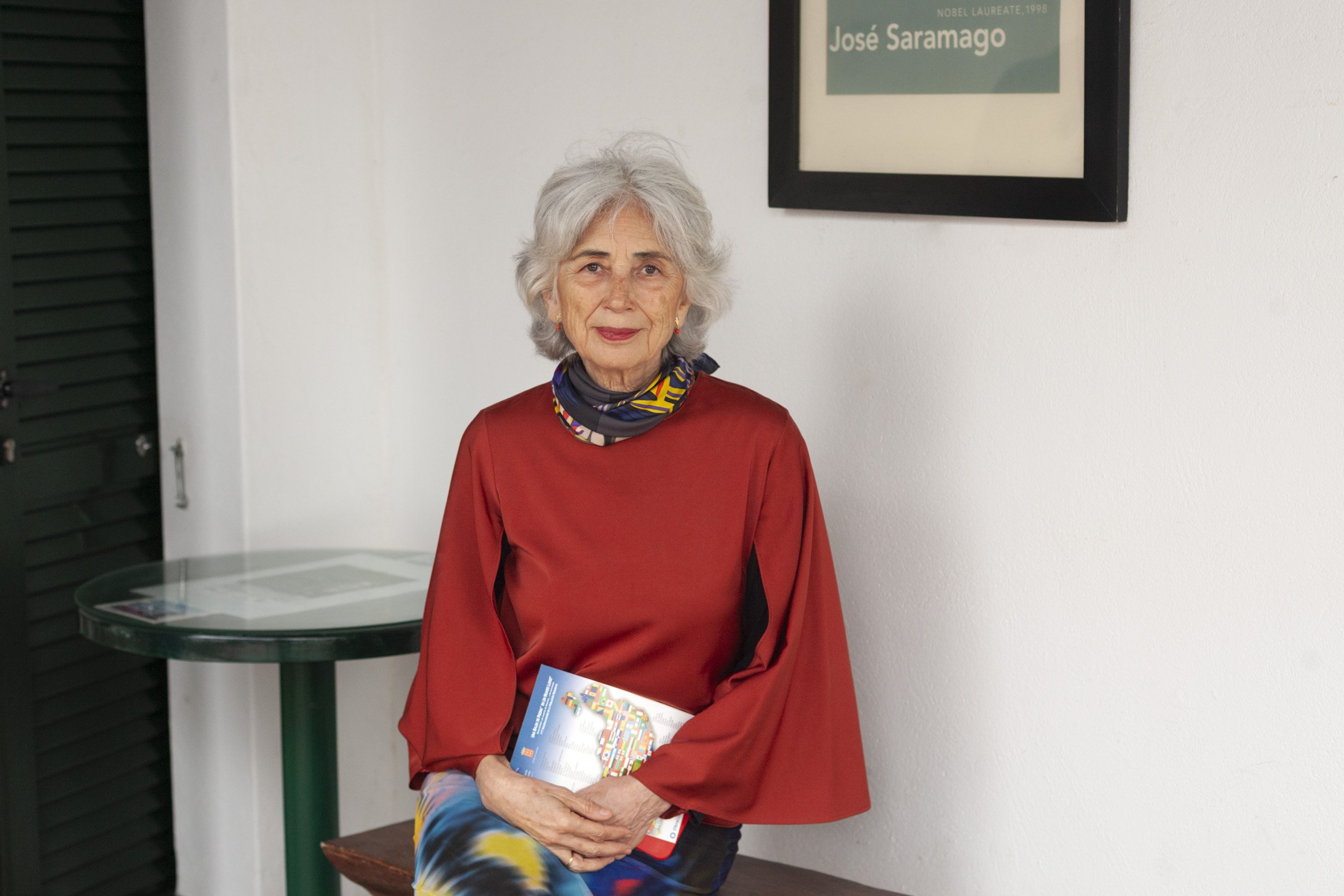 Pilar del Río at the José Saramago House-Museum in Tías. Photo: Juan Mateos. Pilar del Río at the José Saramago House-Museum in Tías. Photo: Juan Mateos.