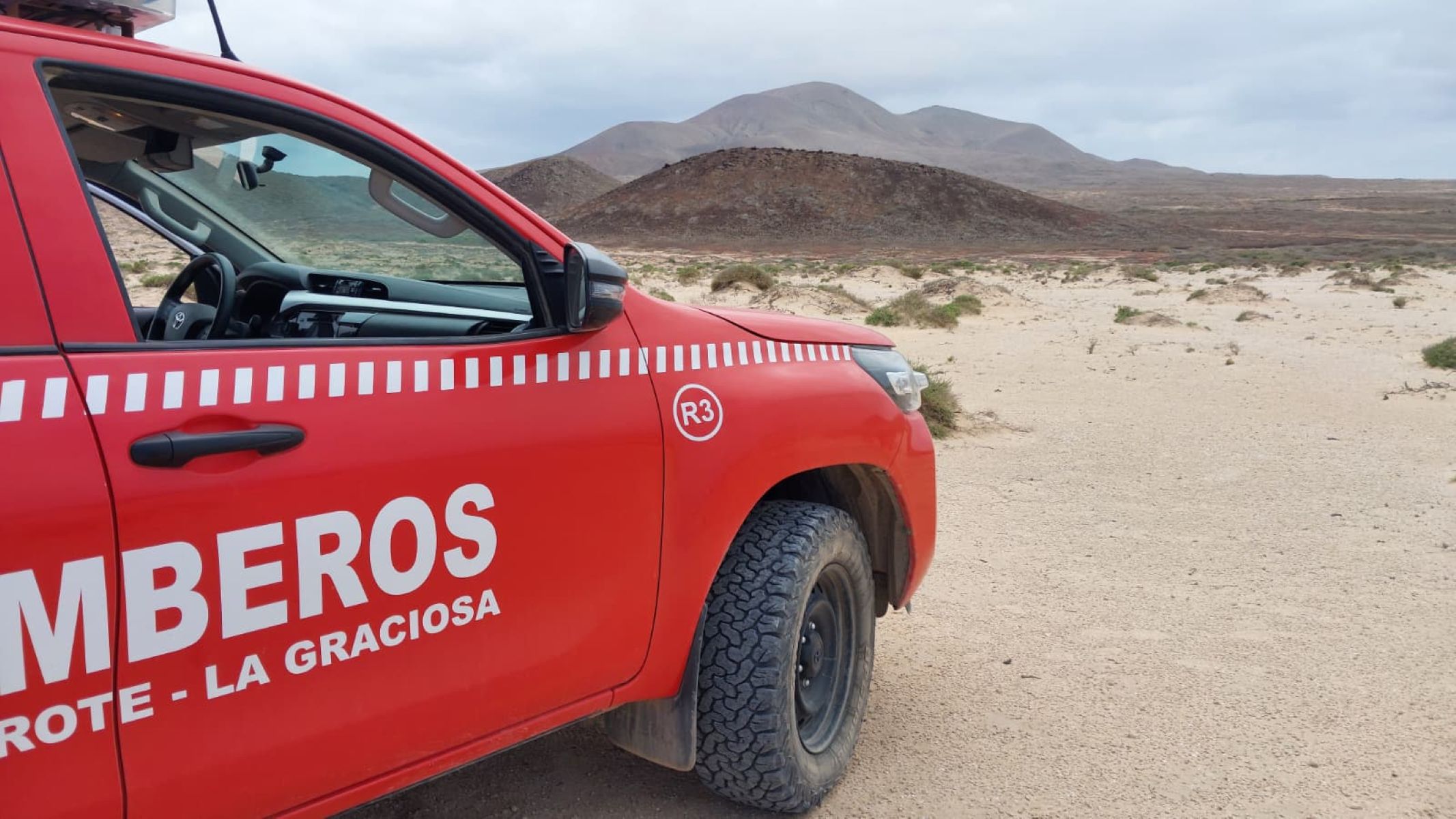 Efectivos de emergencias en La Graciosa
