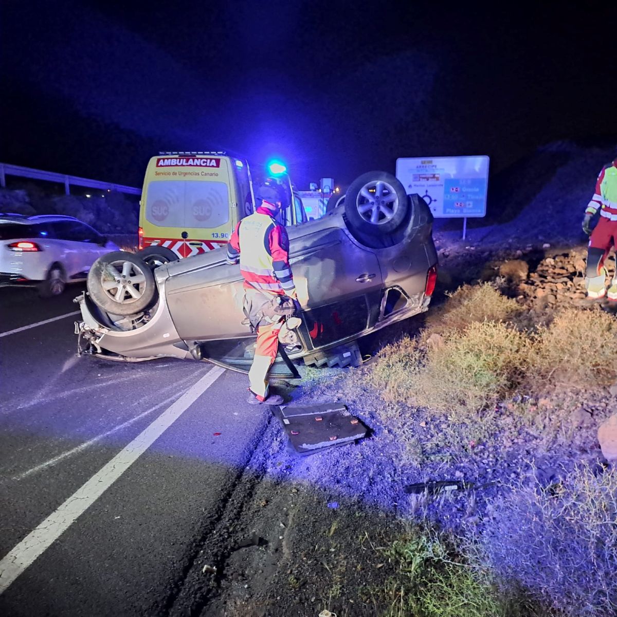 Vuelco en Costa Teguise