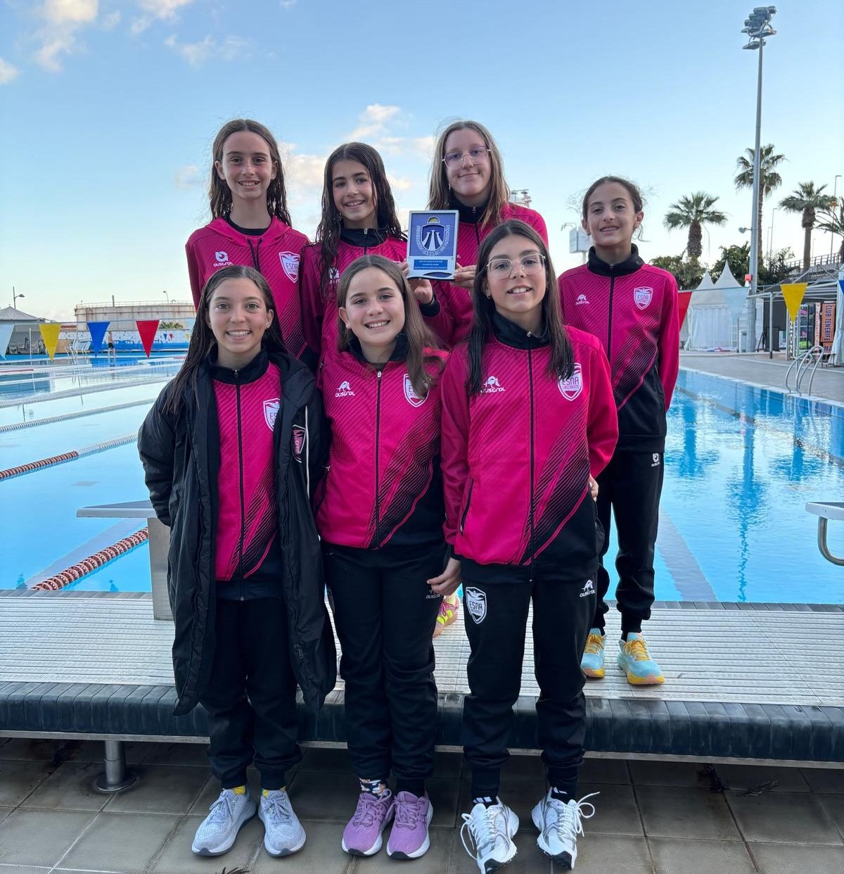 El equipo femenino alevín del CD ESNA Lanzarote